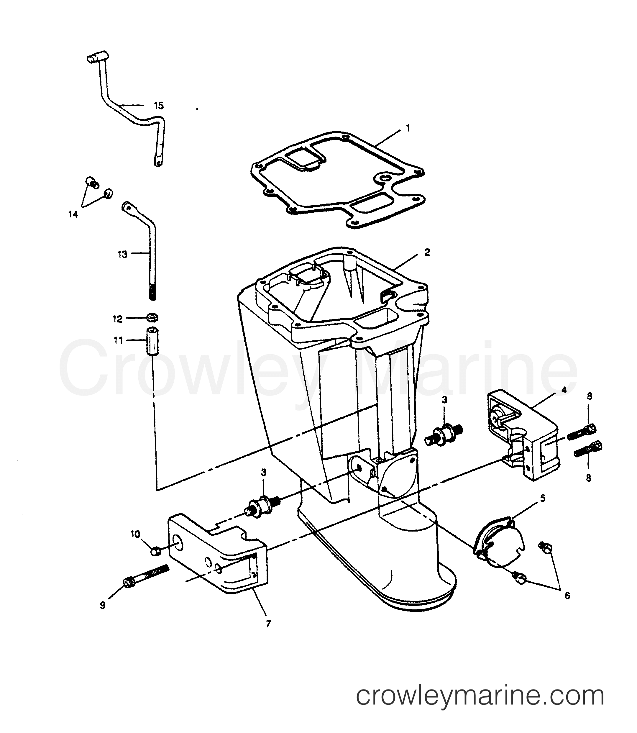 1989 Outboard 50 - 507A9C [Force] - MOTOR LEG