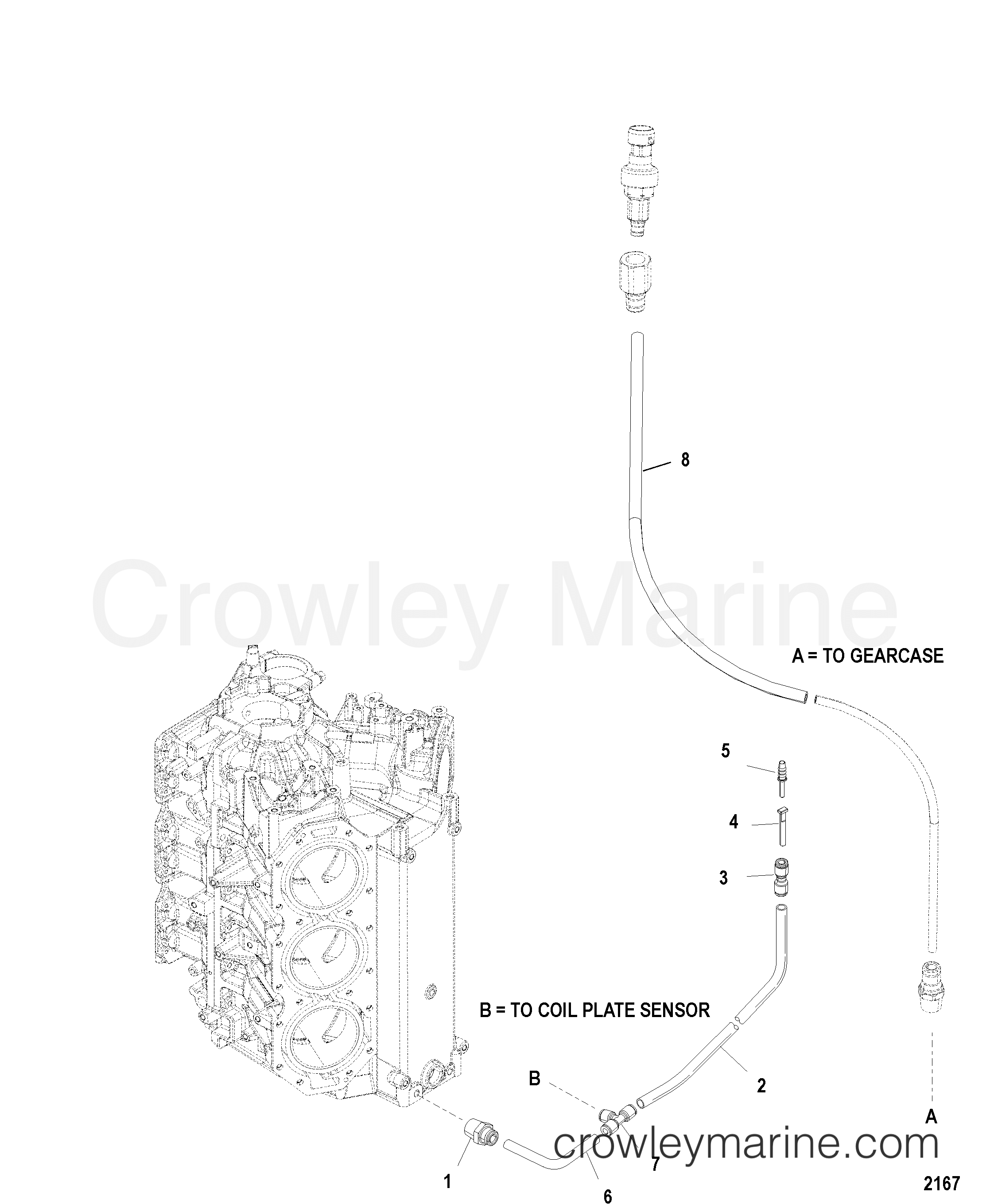 2002 Outboard 225 [XL EFI SW] - 7225423LY - SPEEDOMETER/BLOCK PRESSURE SYSTEM