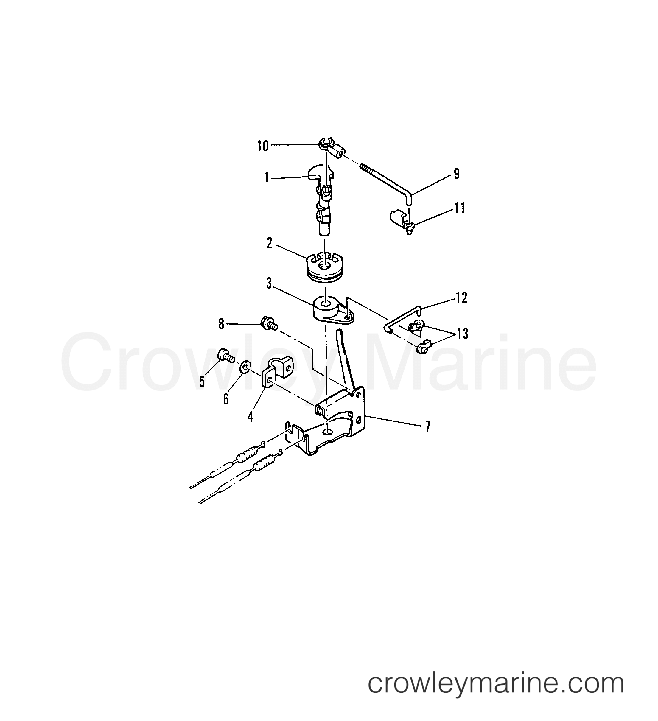 THROTTLE LINKAGE 1984 Outboard 8 [ML] 7008224 Crowley Marine