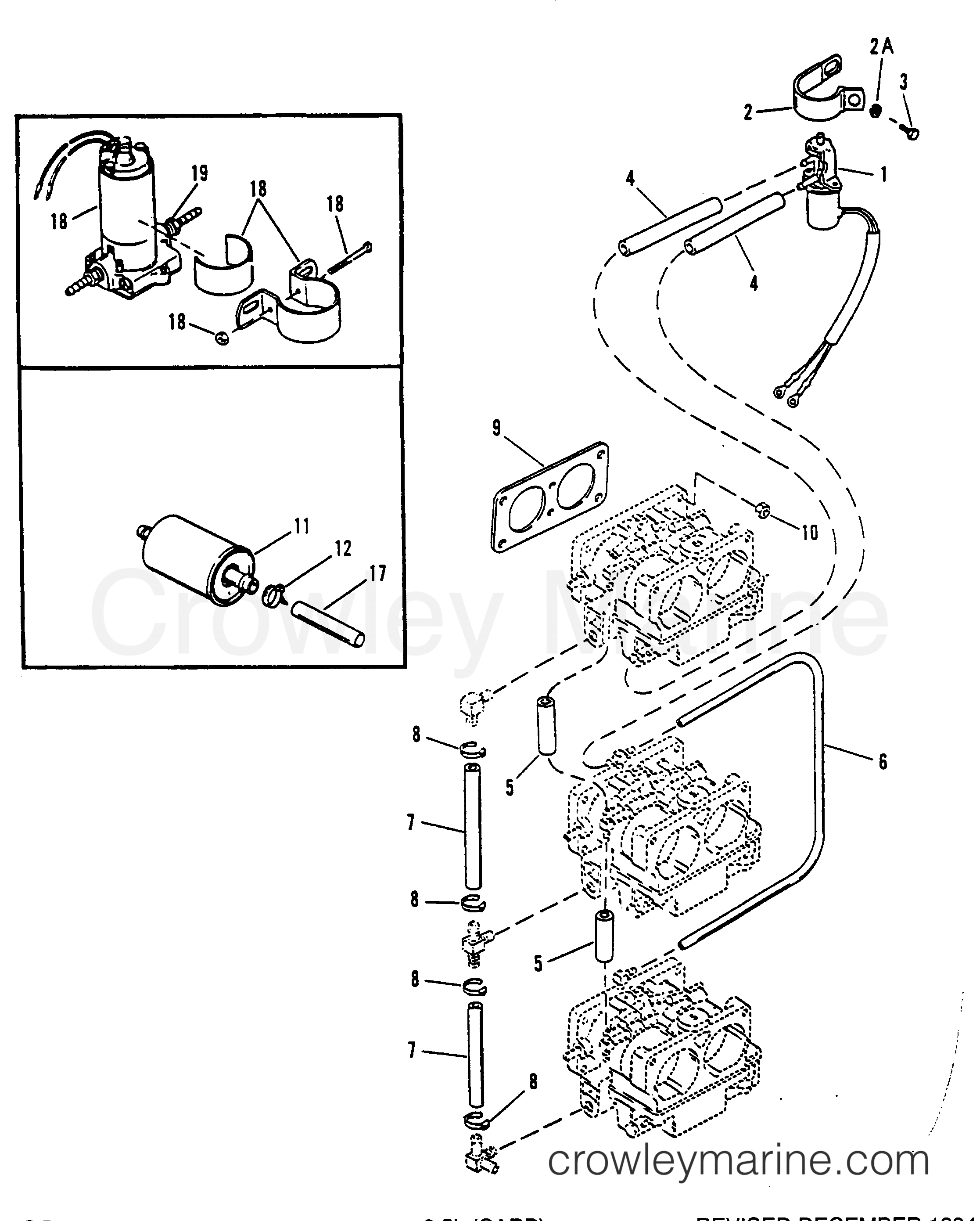 FUEL LINES 1994 Race Outboard 2.5 [CL CARB] 1925112PH Crowley Marine
