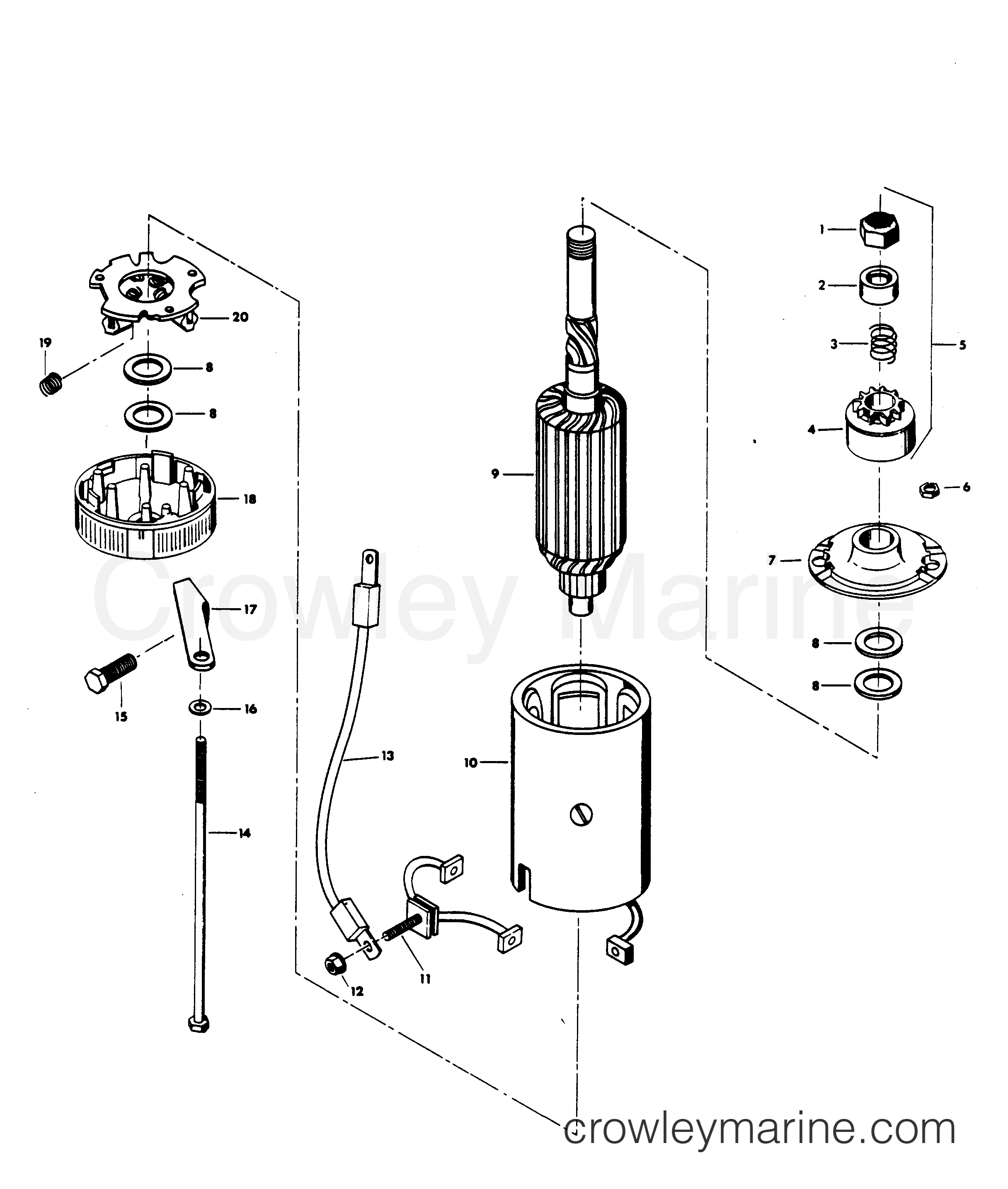 1979 Outboard 140 - H1409H79B - STARTER
