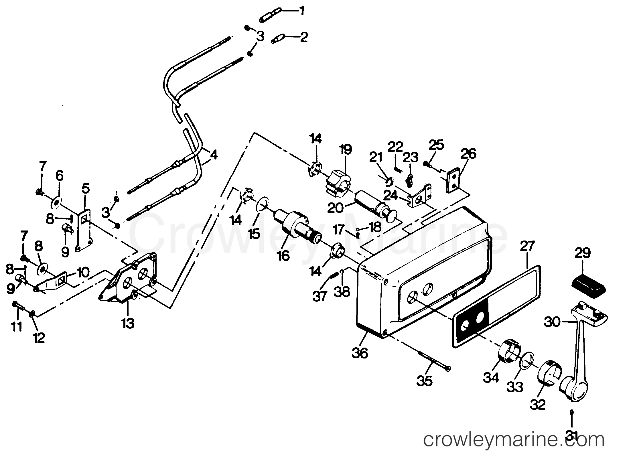 1987 Outboard 50 - 507X7A [Force] - REMOTE CONTROL