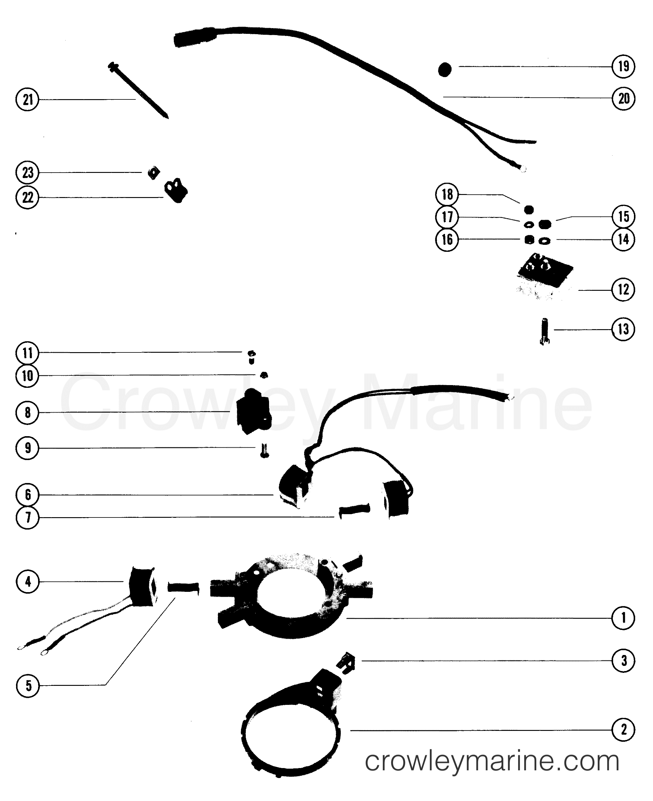 Various Years Rigging Trim / Tilt / Lift Systems and Components - OB MISC. (1985 AND BELOW) - LIGHTING KIT, COMPLETE A