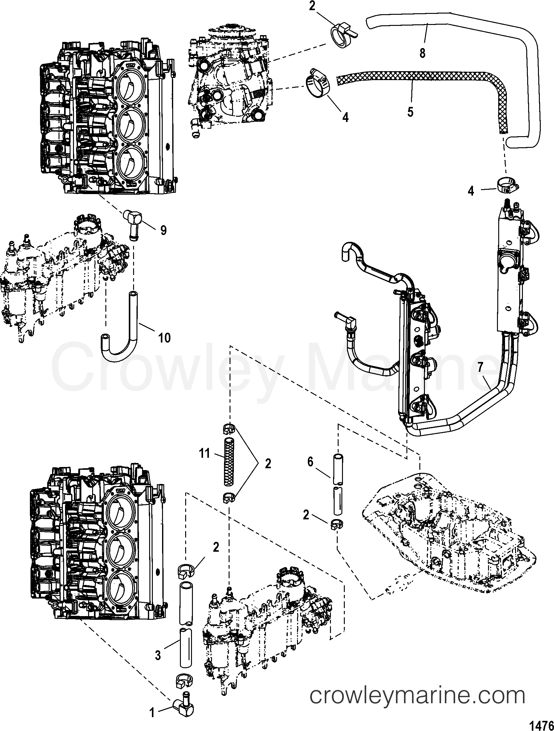 2005 Outboard 200DFI [L DIG] - 7200D73TD - AIR HOSES