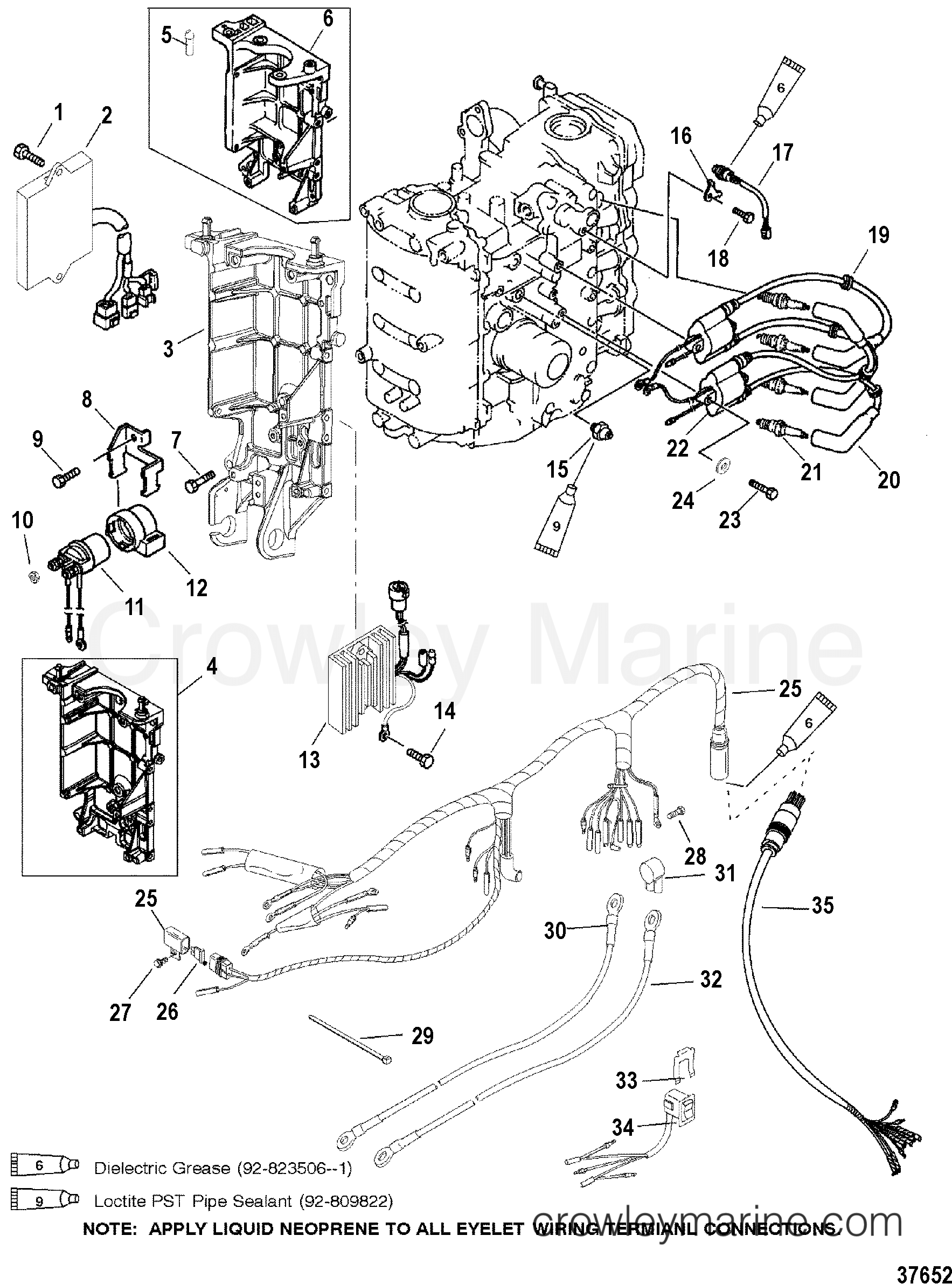 1998 Outboard 50 [ELHPT 4] - 7F50411GD - ELECTRICAL COMPONENTS