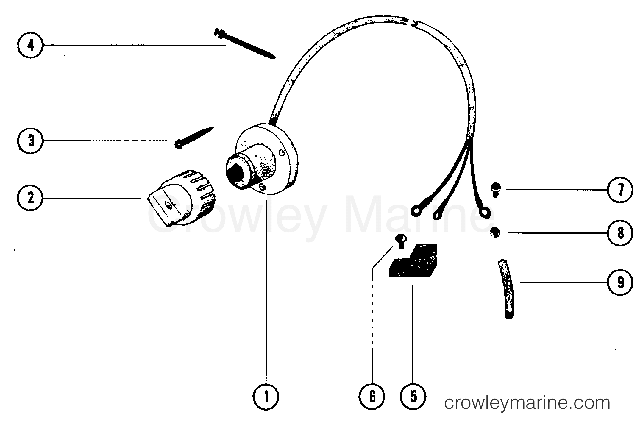Various Years Rigging Trim / Tilt / Lift Systems and Components - OB MISC. (1985 AND BELOW) - EMERGENCY STOP SWITCH