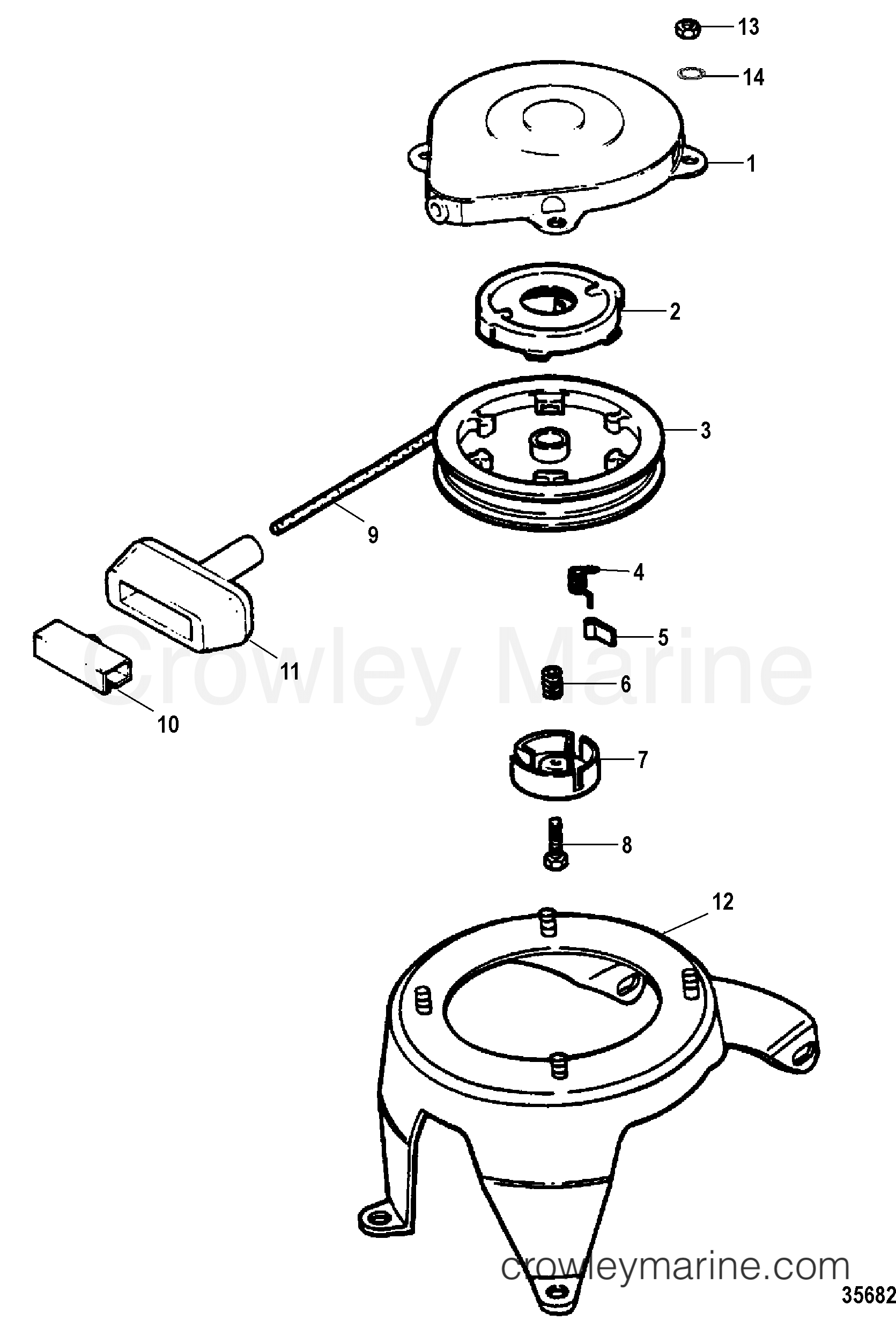 1999 Outboard 5 - H005201VS [M] - STARTER ASSEMBLY