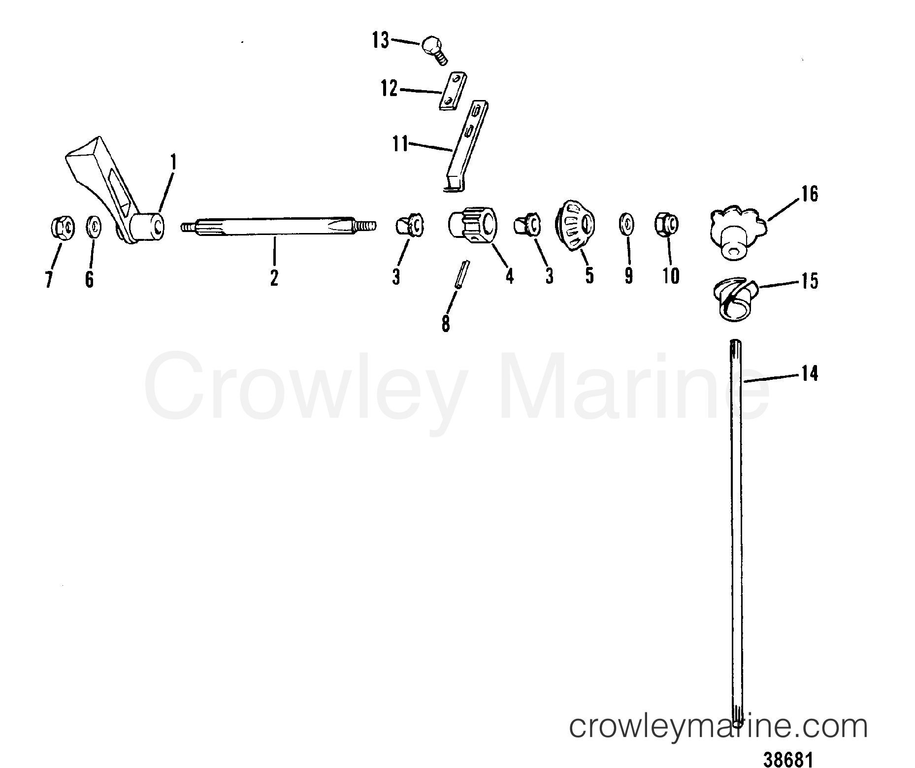 1982 Outboard 4.5 [ML] - 1005222 - SHIFT CONTROL LINKAGE