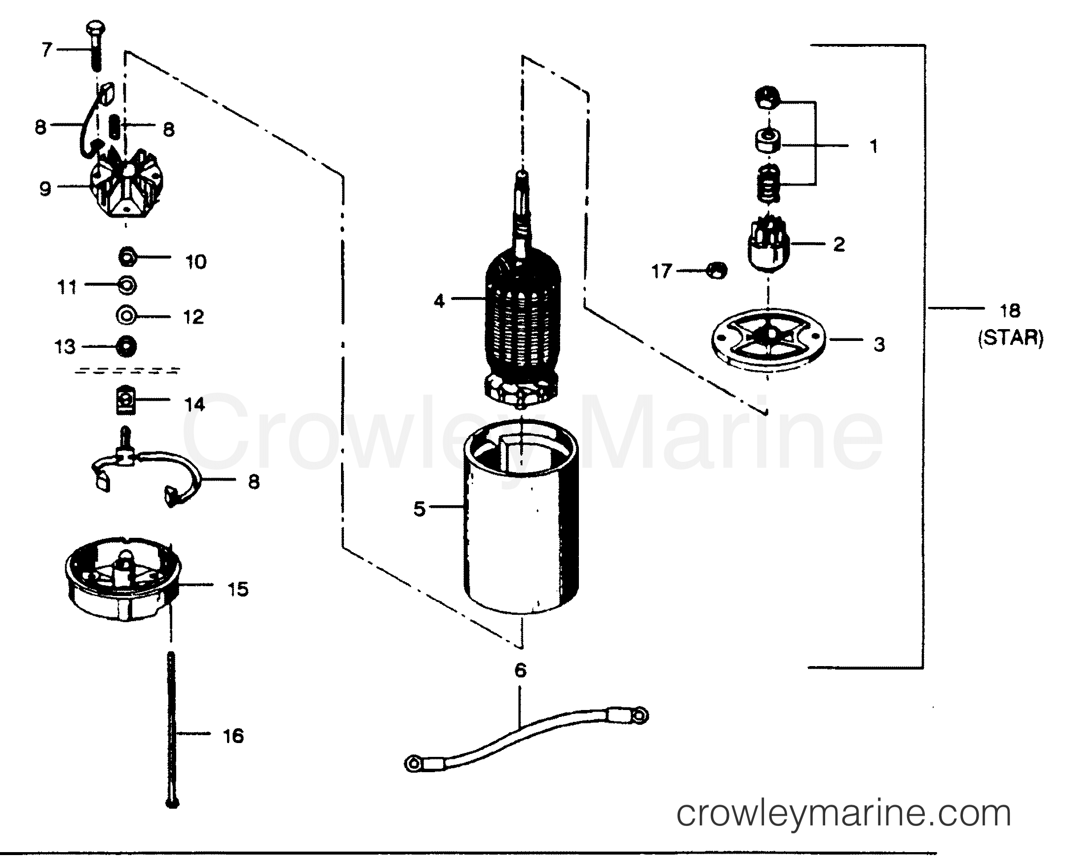 1988 Outboard 50 - 504S8D [Force] - ELECTRIC STARTER