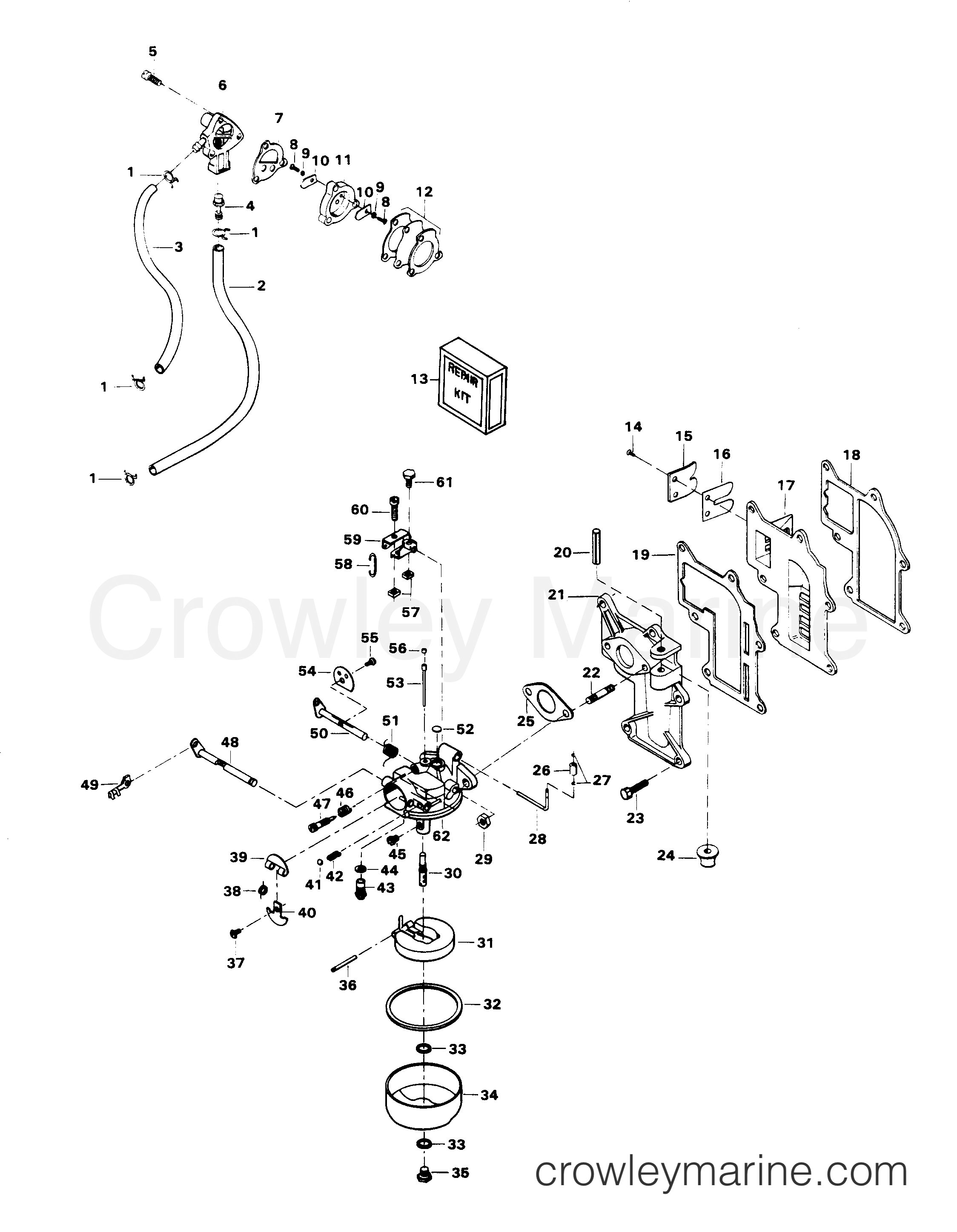 1981 Outboard 15 - 152B1G - FUEL SYSTEM