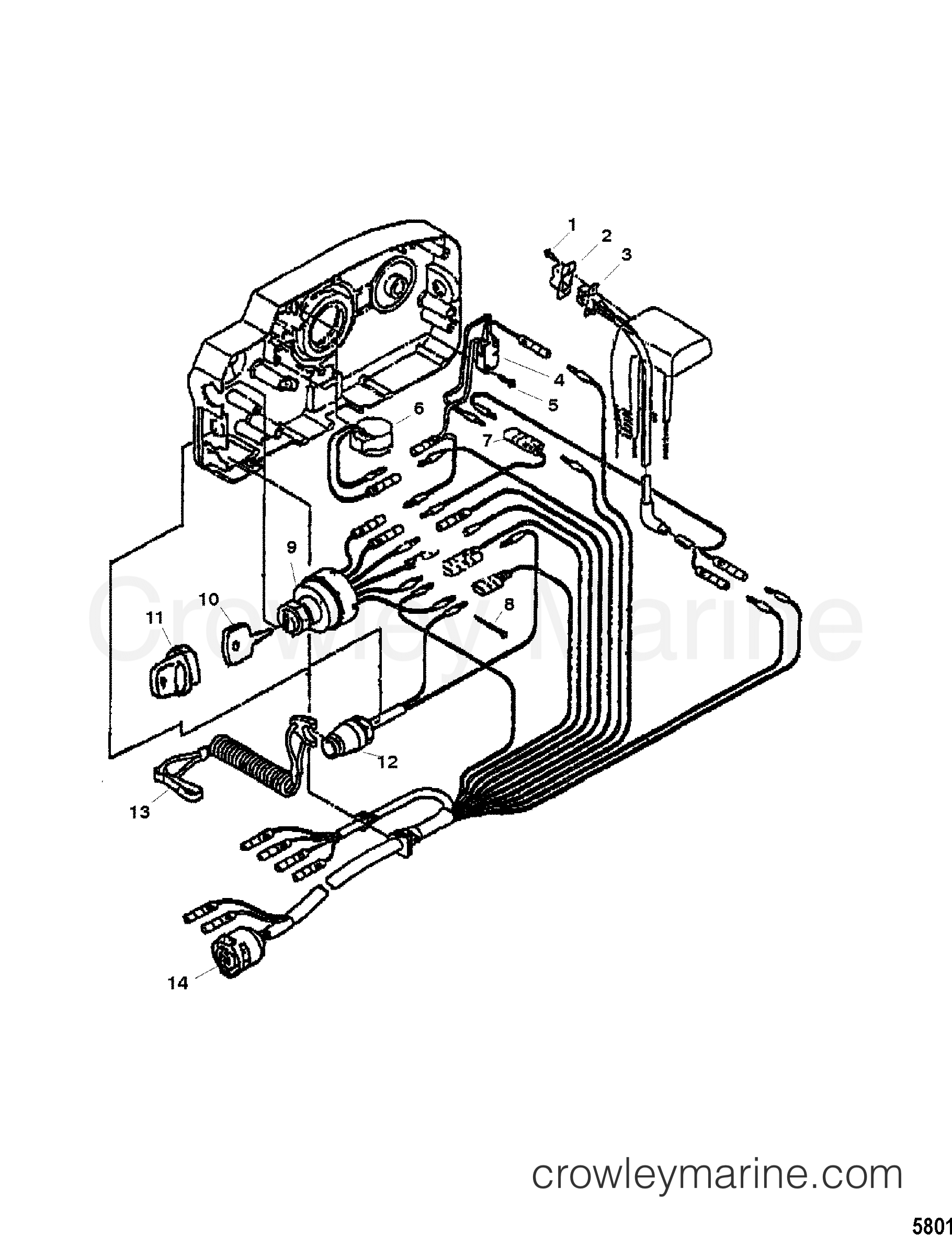 2003 Outboard 40 [ELO] - 7040312ML - REMOTE CONTROL COMPONENTS