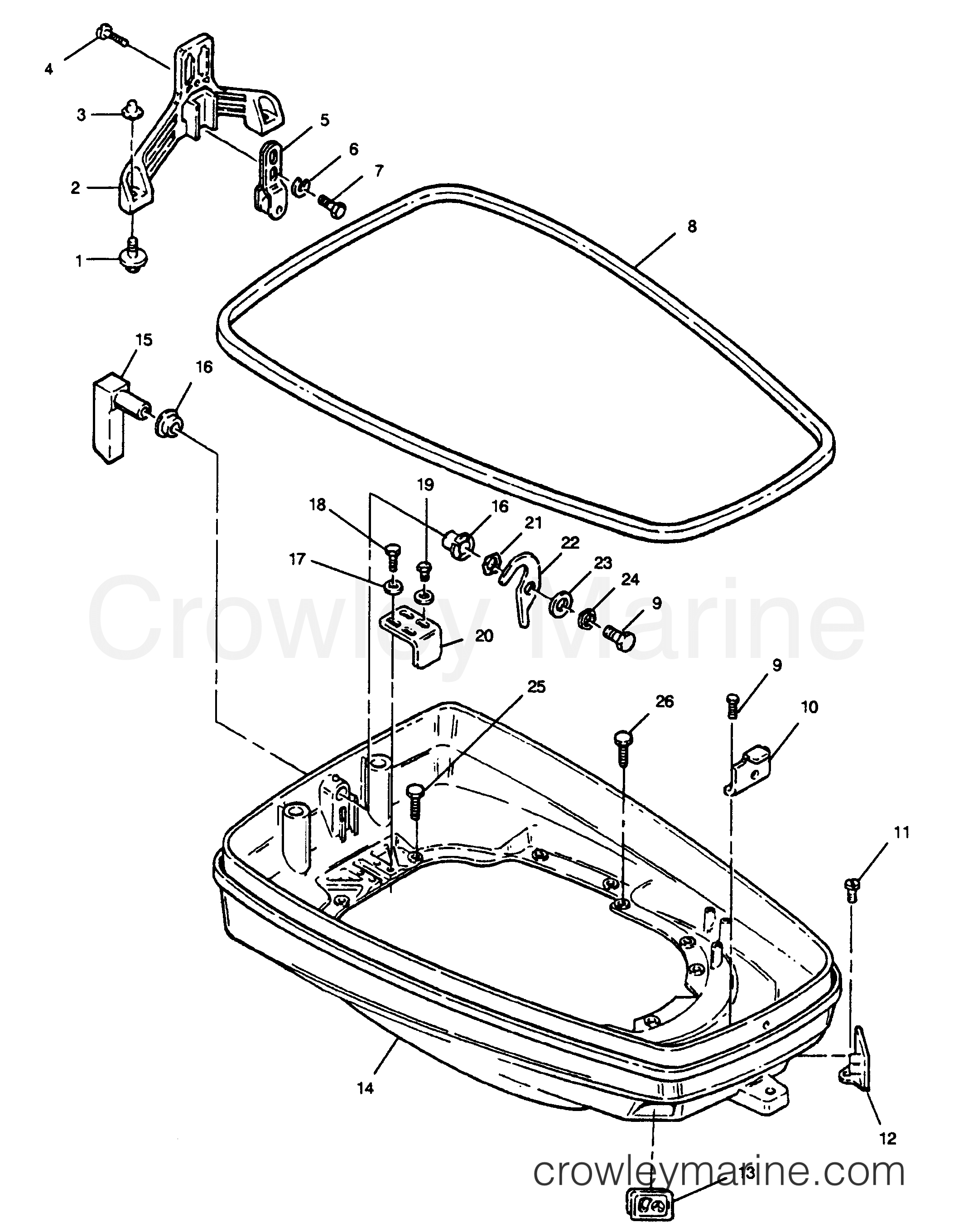 1989 Outboard 85 - H0856G89E [E] - SUPPORT PLATE