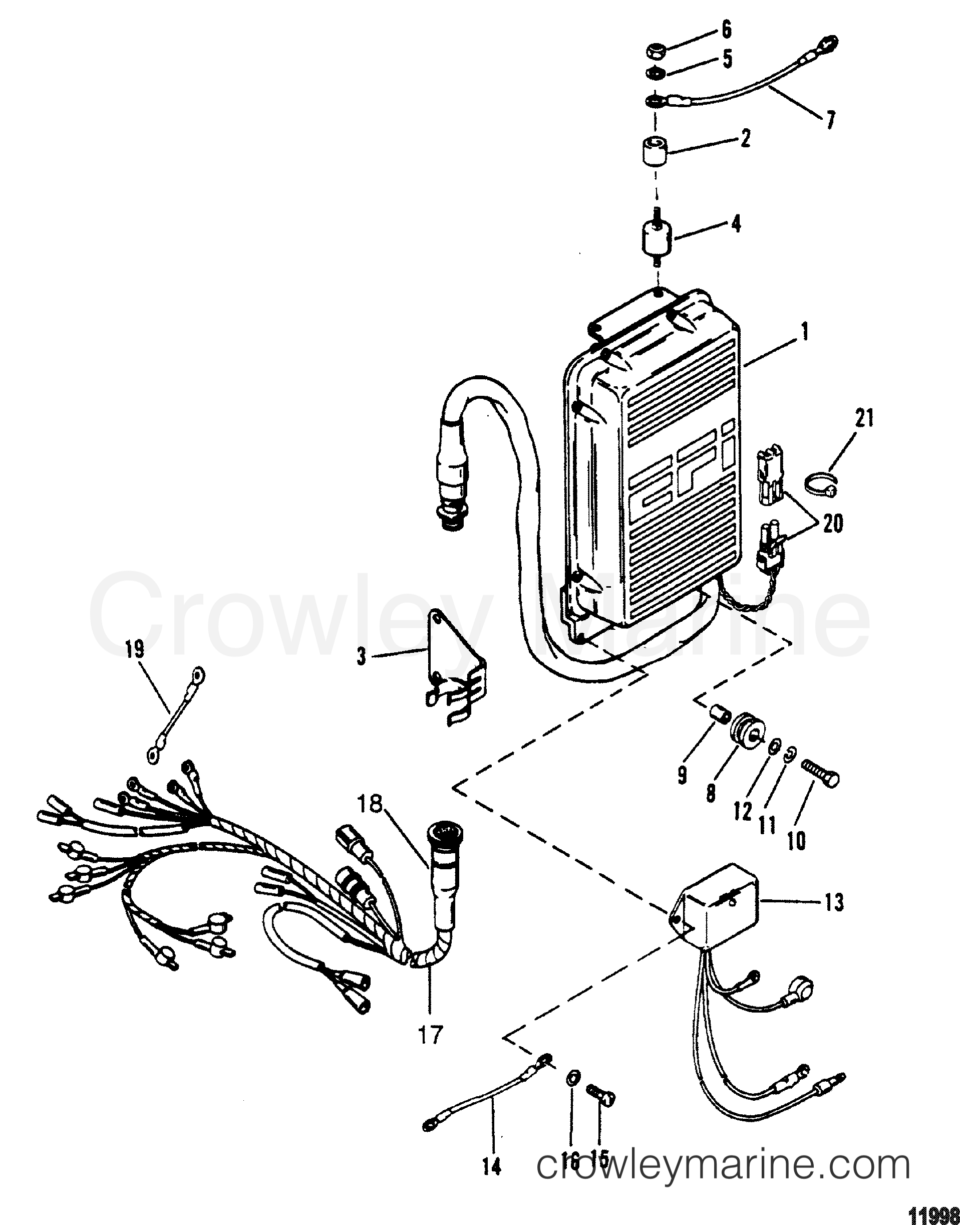 1994 Outboard 200EFI [CXL] - 7200424CD - ELECTRONIC CONTROL UNIT ASSEMBLY