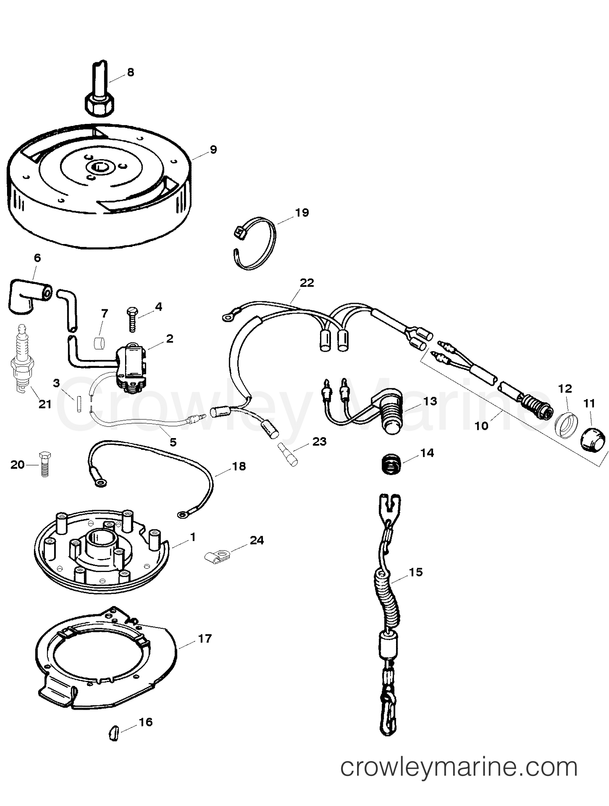1997 Outboard 25 - H025201TS [MH] - IGNITION SYSTEM