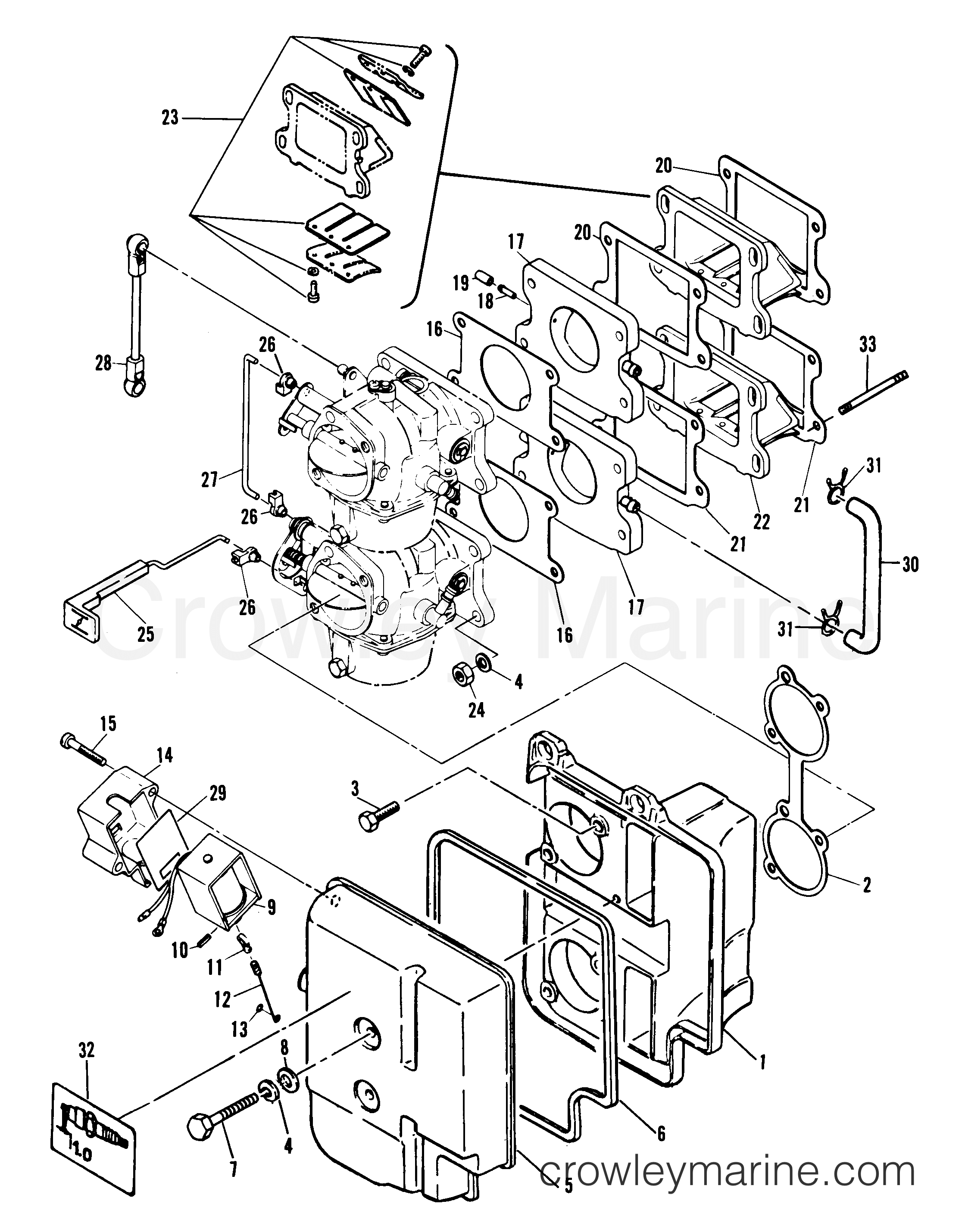 Serial Range Outboard 60 (2 CYL.) - 6F0-000101 AND UP [E] - INTAKE MANIFOLD