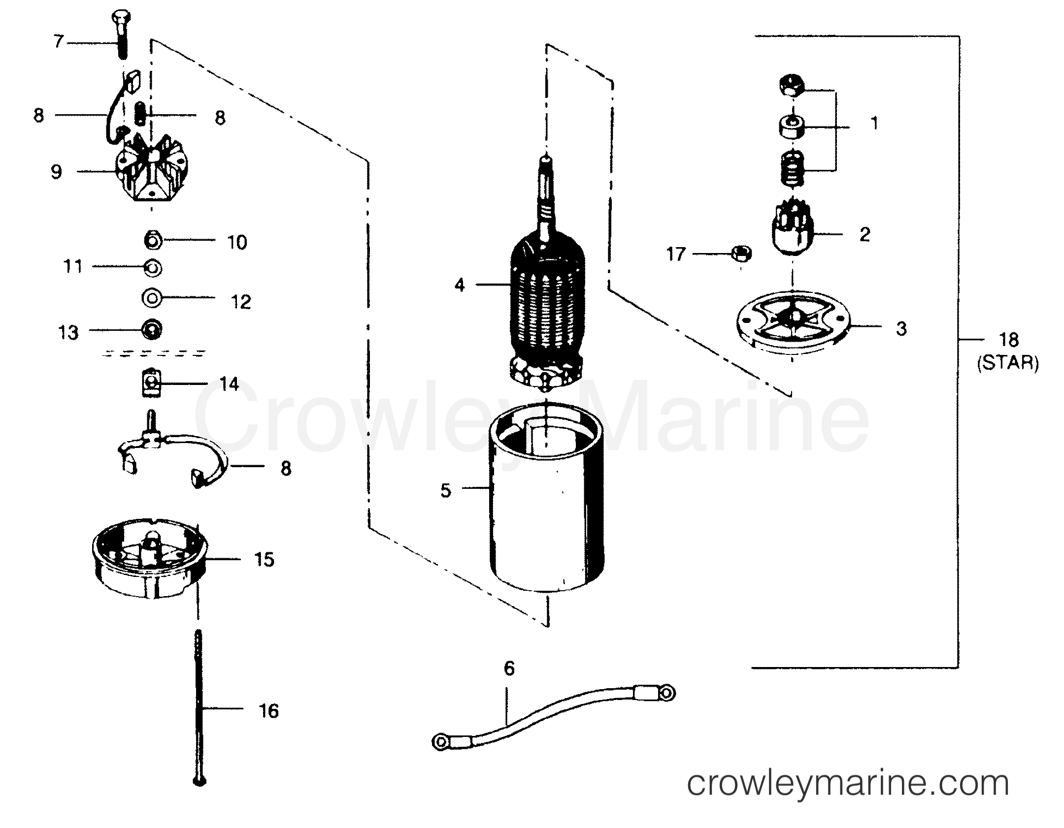 1991 Outboard 50 - 507A91B [Force] - ELECTRIC STARTER