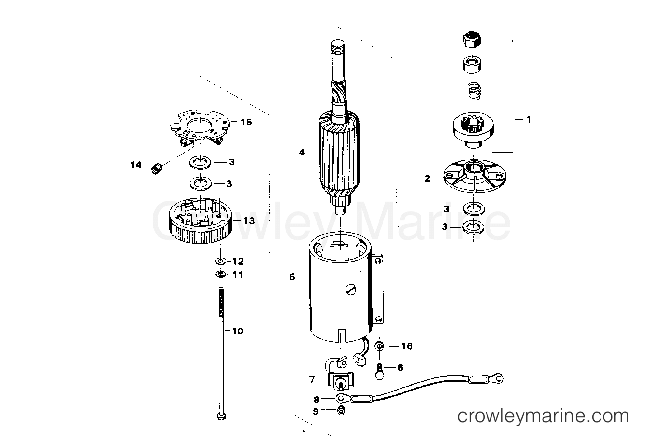 1982 Outboard 55 - 559B2P - STARTER