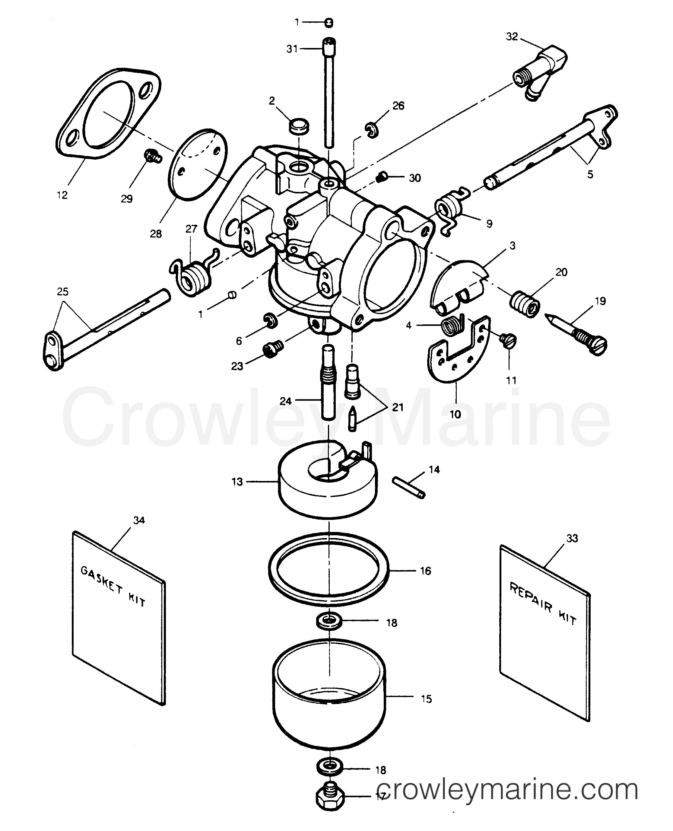 1990 Outboard 35 - 357F90A [Force] - CARBURETOR