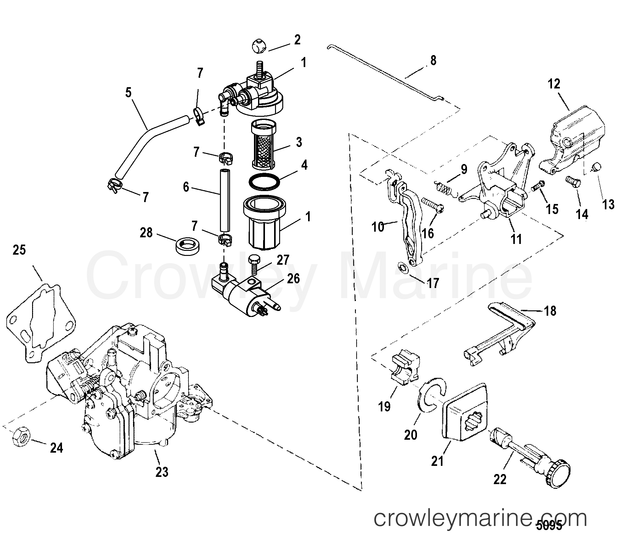 1999 Outboard 20 [ML/ALT] - 7020213HB - FUEL SYSTEM COMPONENTS