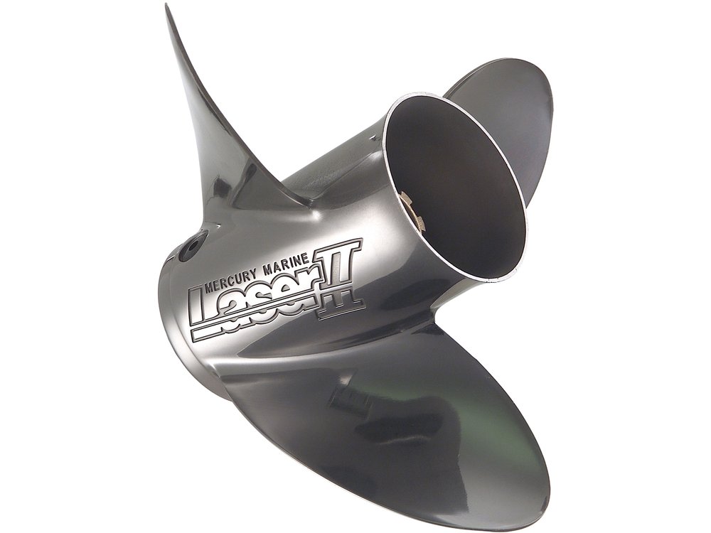 16543A41 Laser II Prop 3 Blade 14x19RH Stainless Steel Mercury