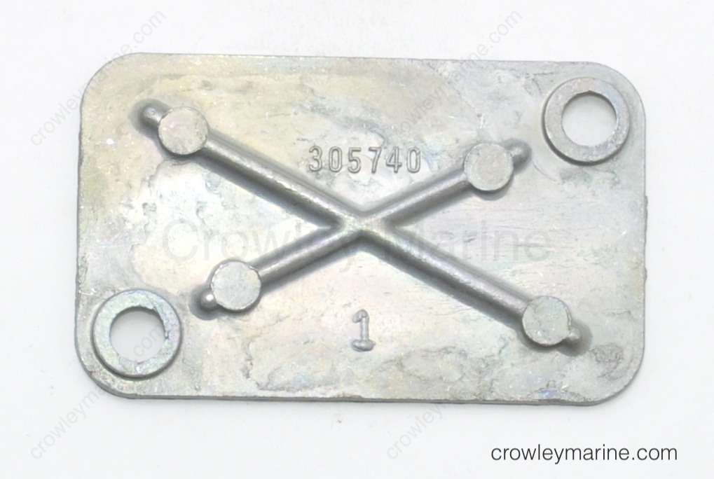 0305740 Exhaust Cover Plate Evinrude & Johnson, OMC Crowley Marine