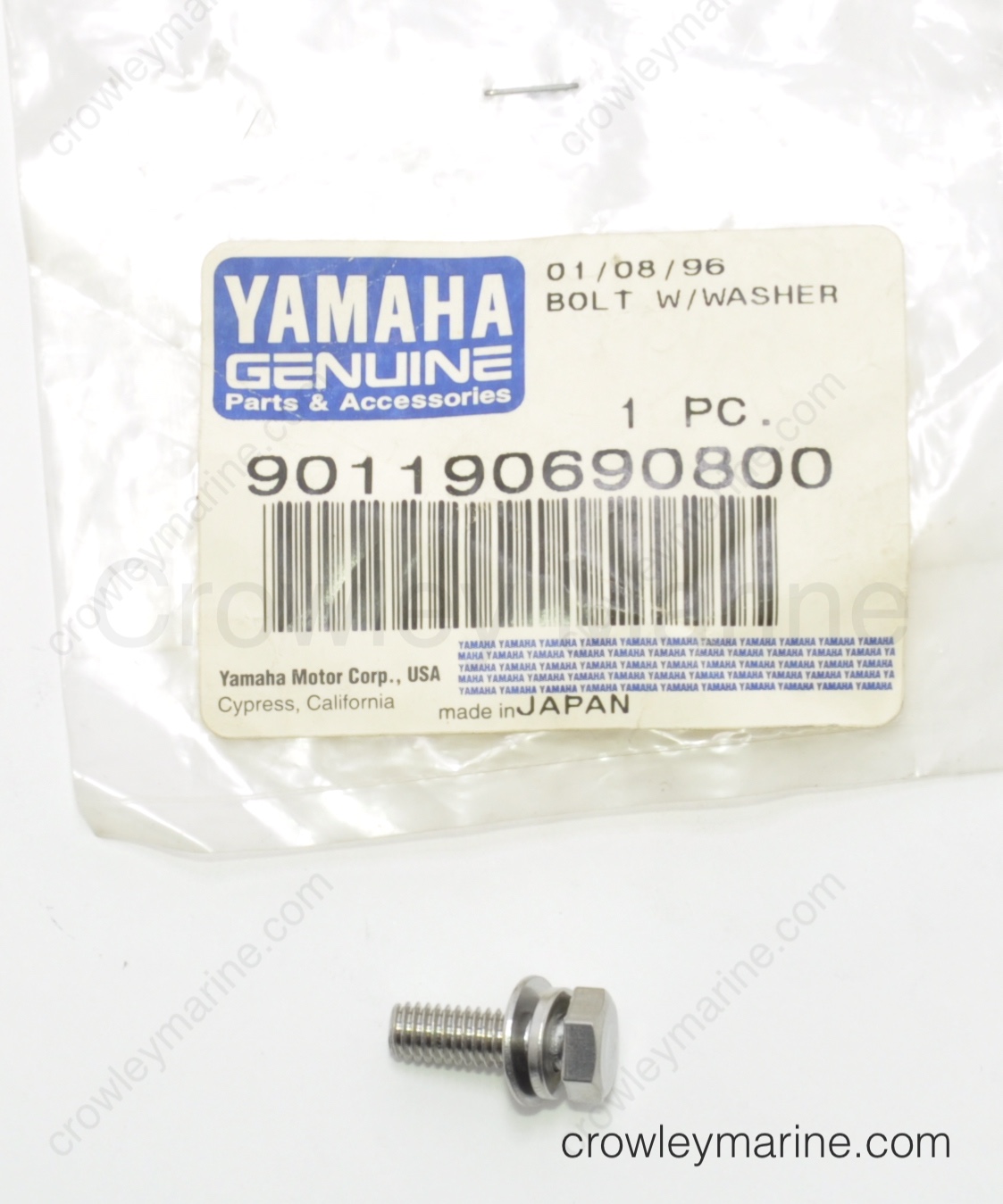 901190690800 With Washer Bolt Yamaha Motors Crowley Marine