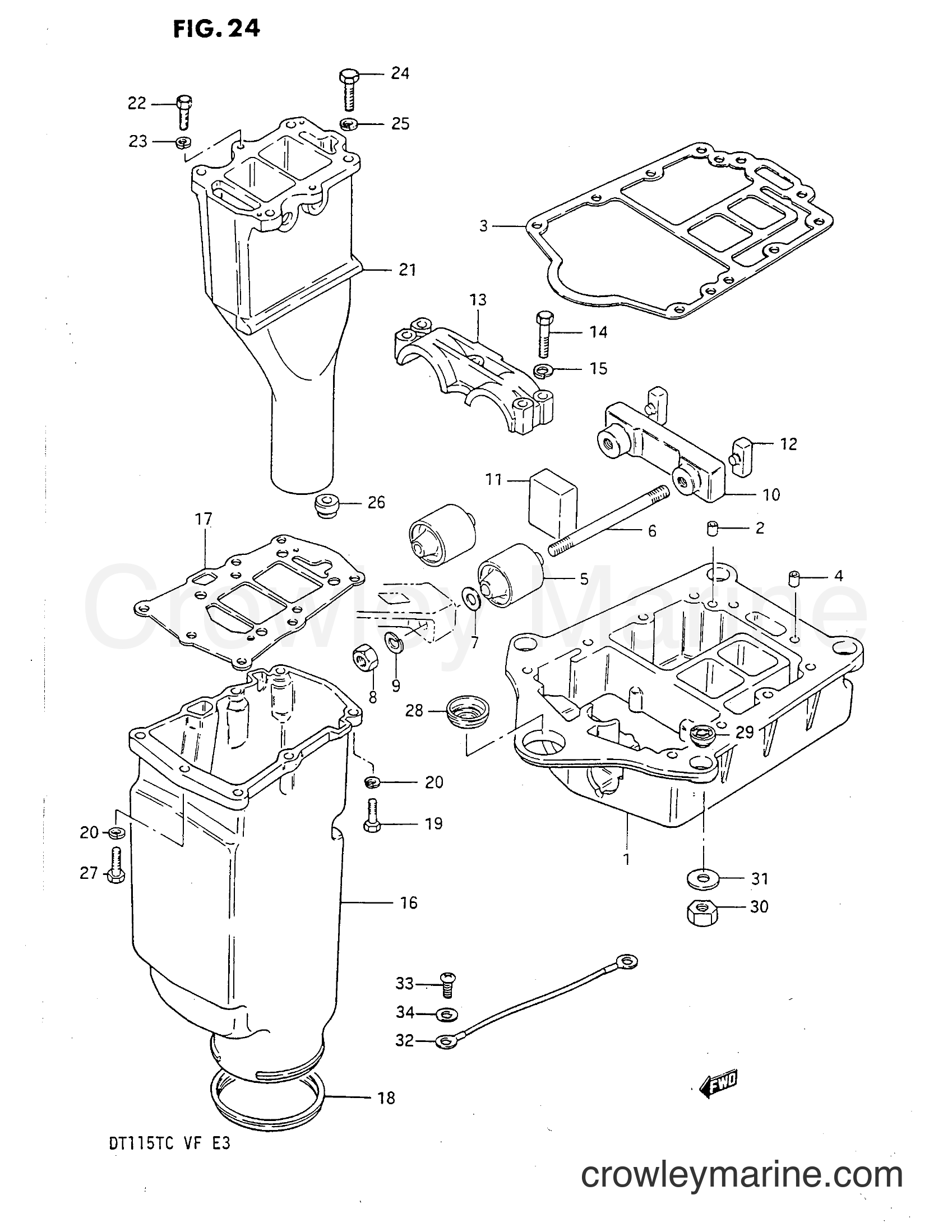 Suzuki Marine DT115 - ENGINE HOLDER