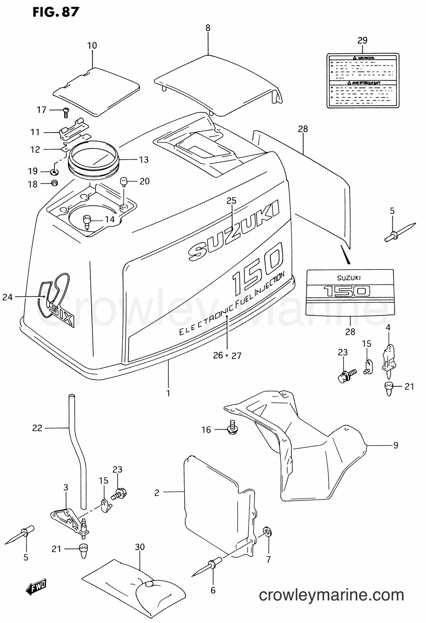 Suzuki Marine DT200S - ENGINE COVER (DT150EFI)