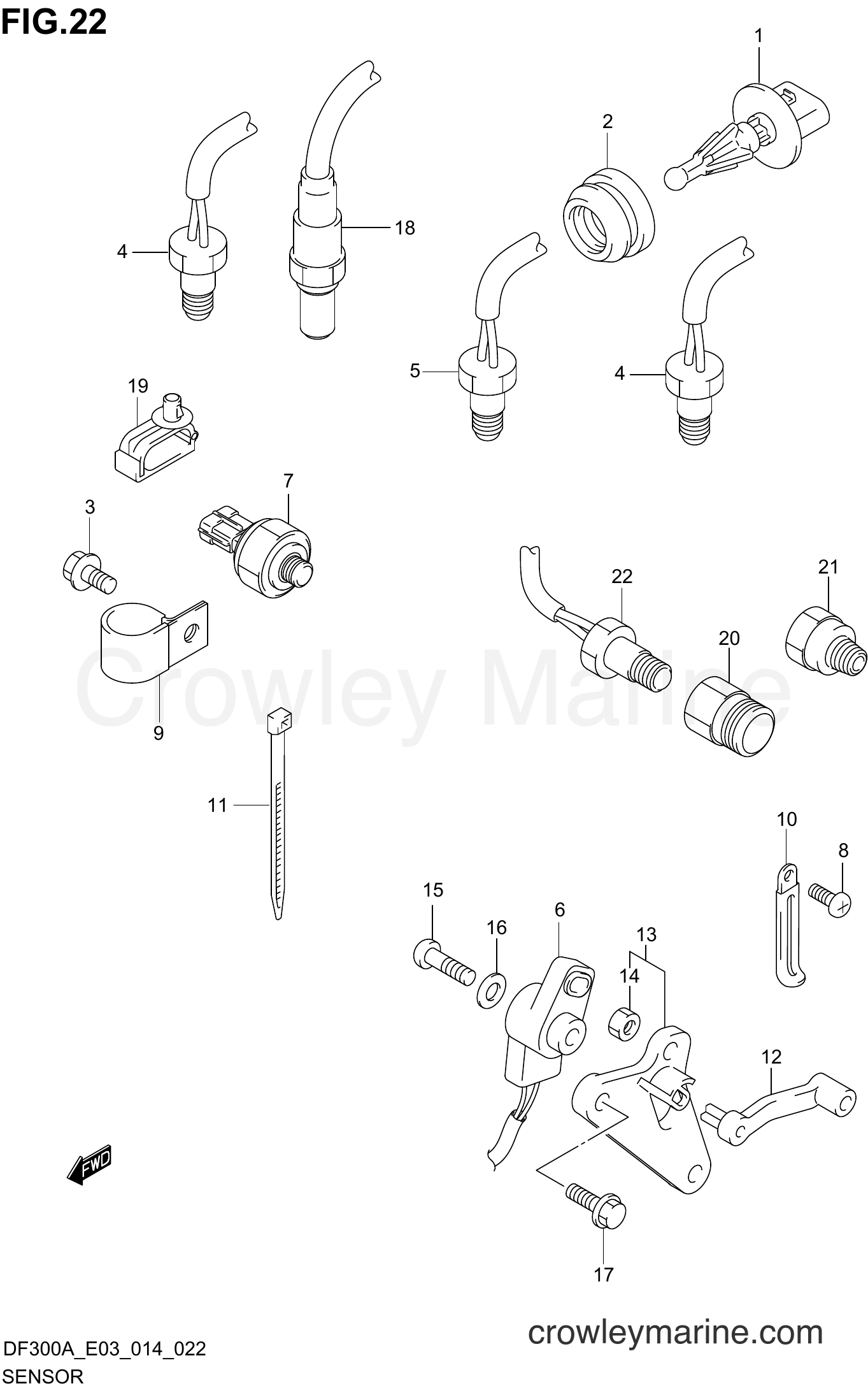 Suzuki Marine DF300AP 410001~ - SENSOR