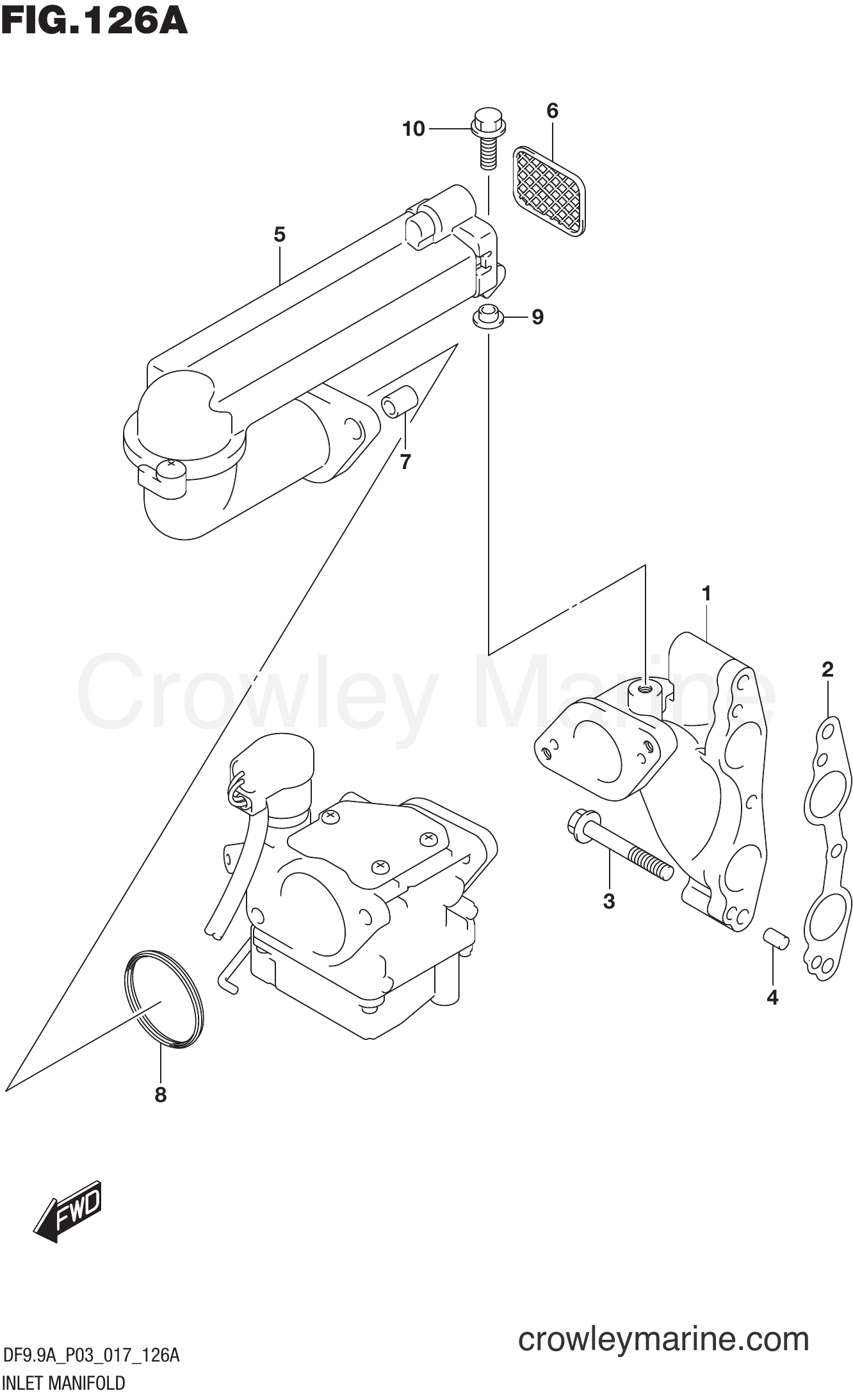 Suzuki Marine DF8AR 710001~ - INLET MANIFOLD