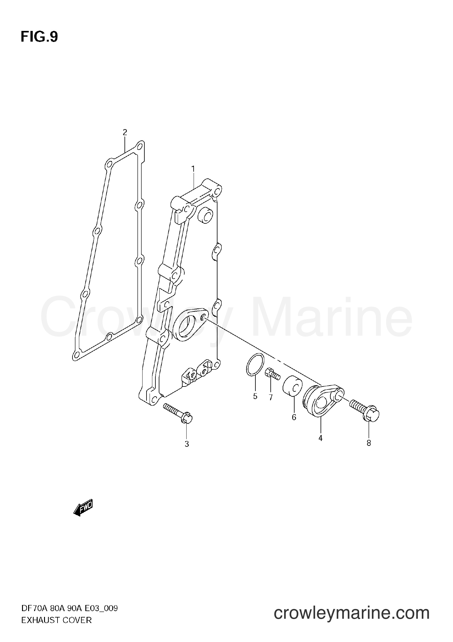 Suzuki Marine DF70A - EXHAUST COVER