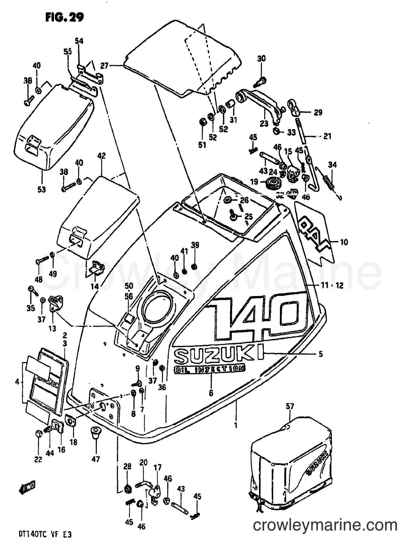 Suzuki Marine DT140 - ENGINE COVER