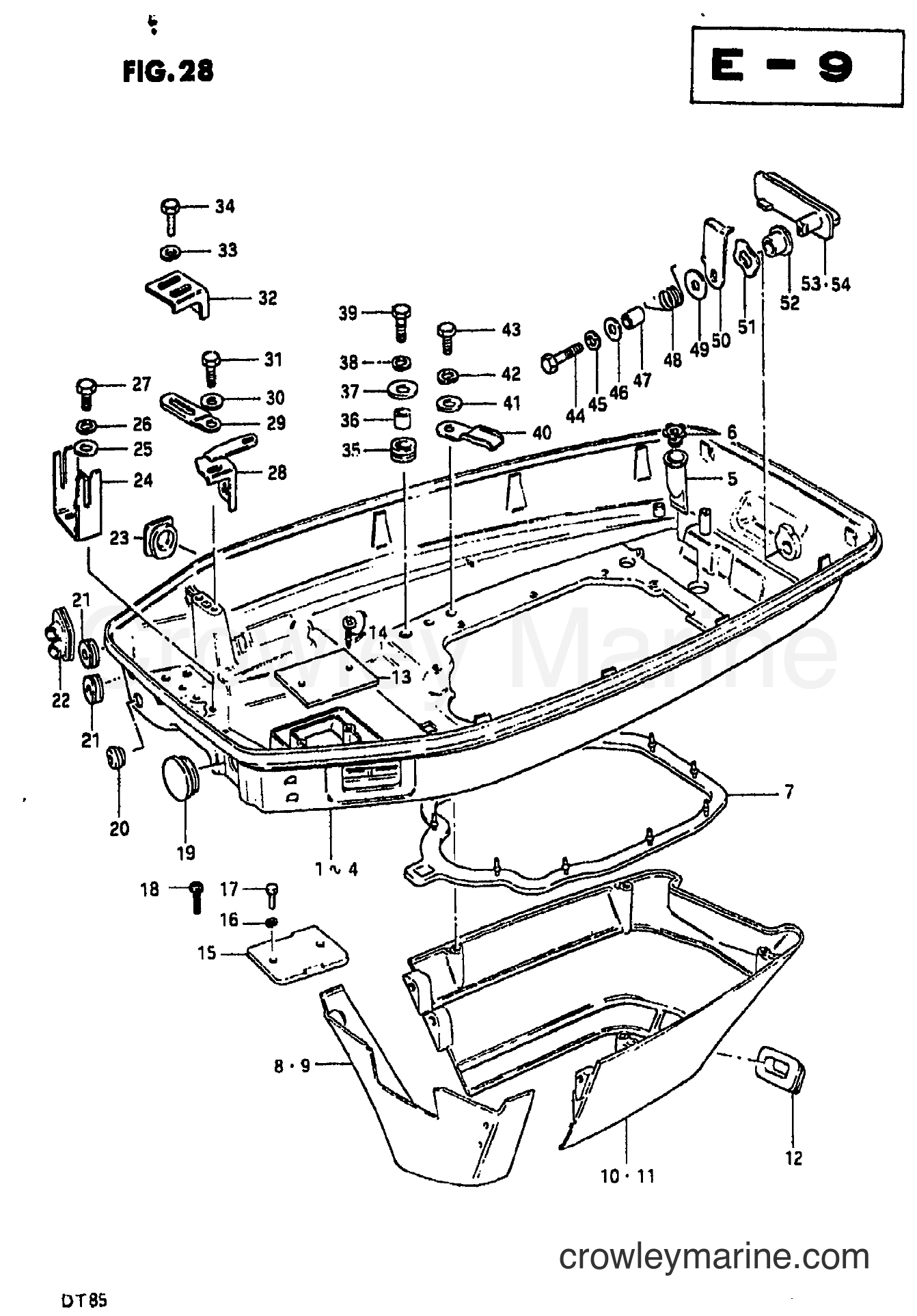 Suzuki Marine DT85 - LOWER COVER