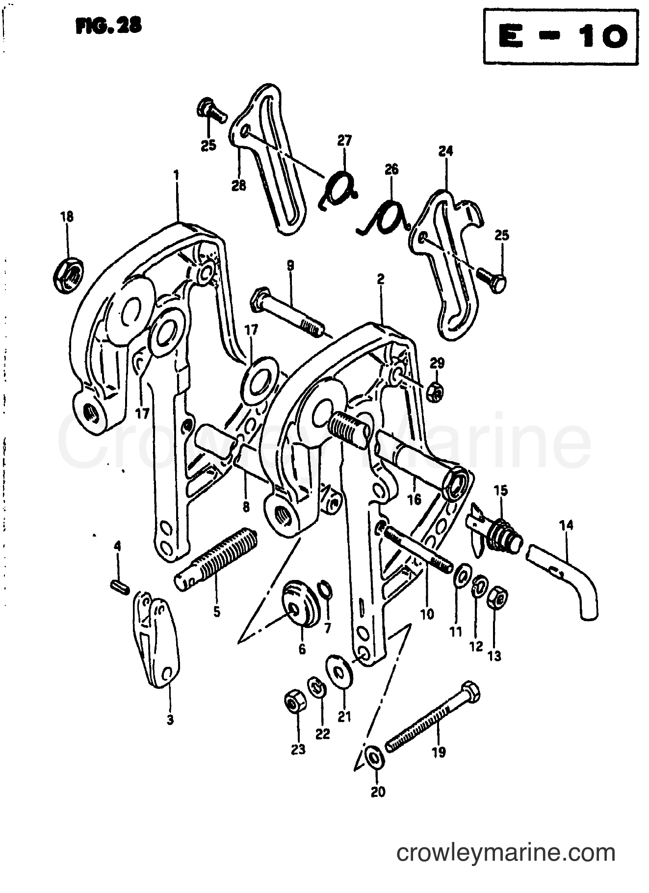 Suzuki Marine DT50 - CLAMP BRACKET (DT65F E13)