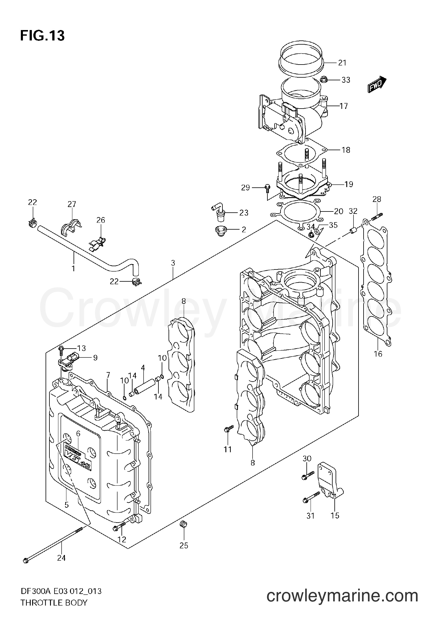 Suzuki Marine DF300AP 210001~ - THROTTLE BODY