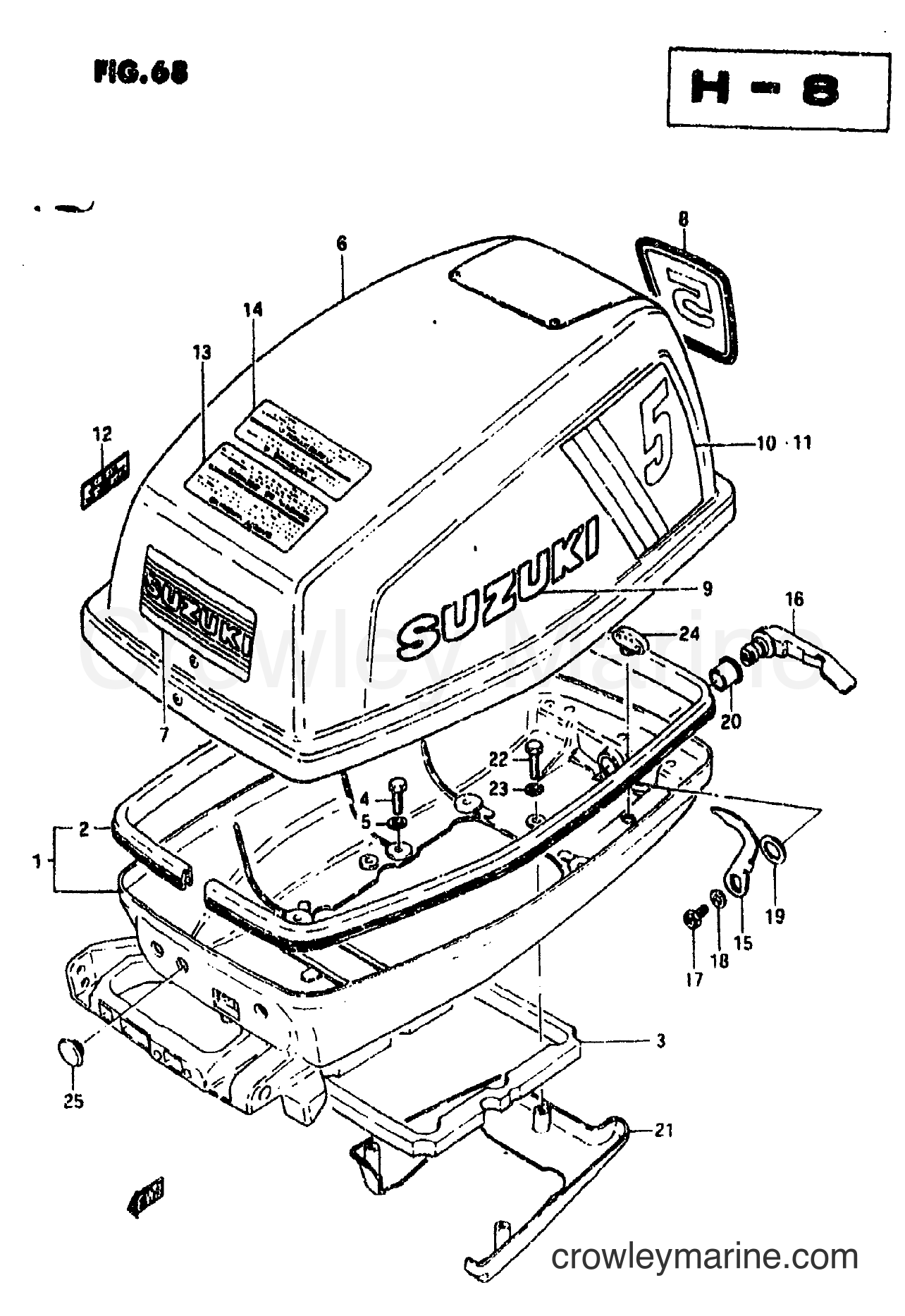 Suzuki Marine DT9 - ENGINE COVER
