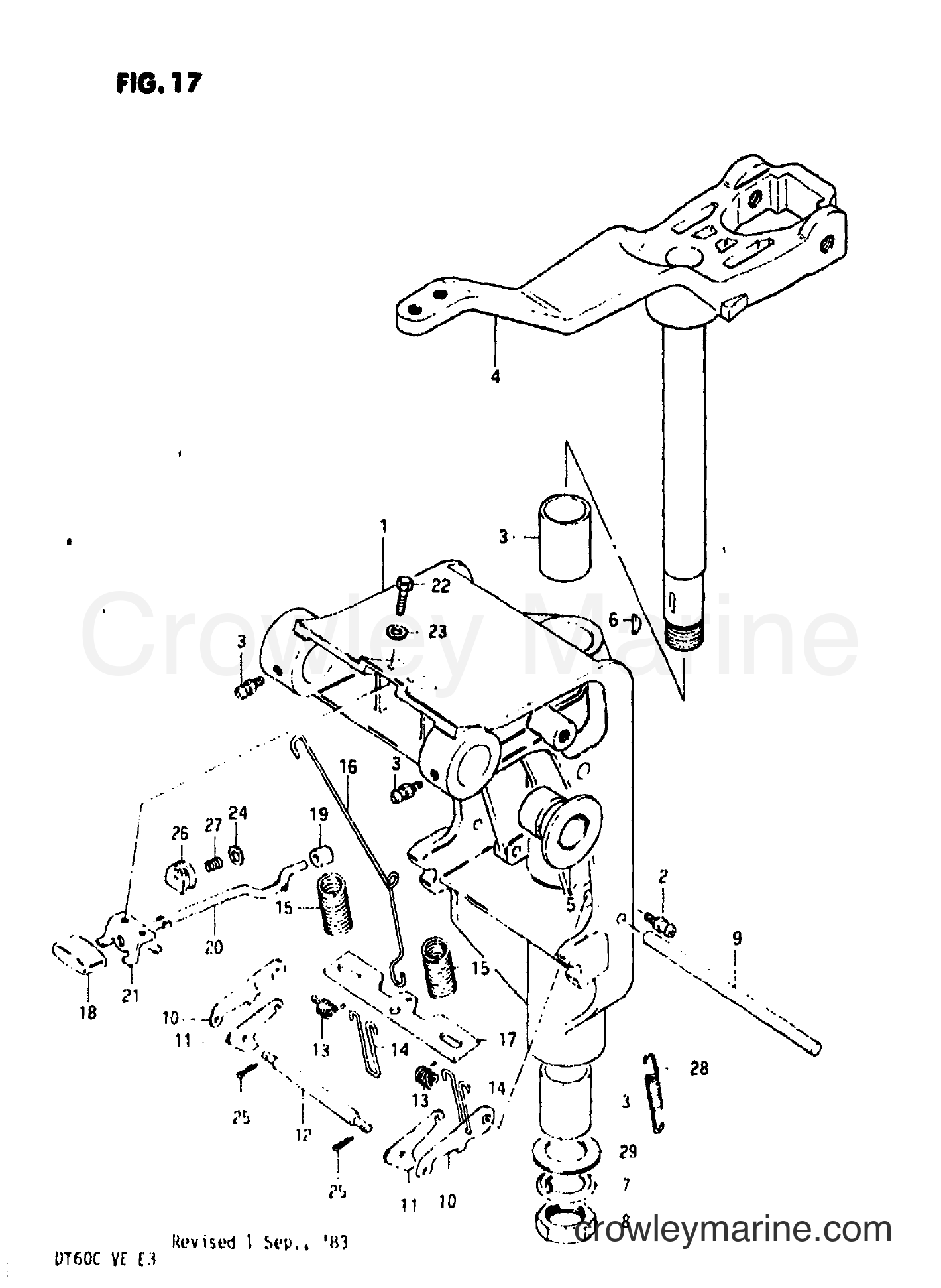 Suzuki Marine DT60 - SWIVEL BRACKET