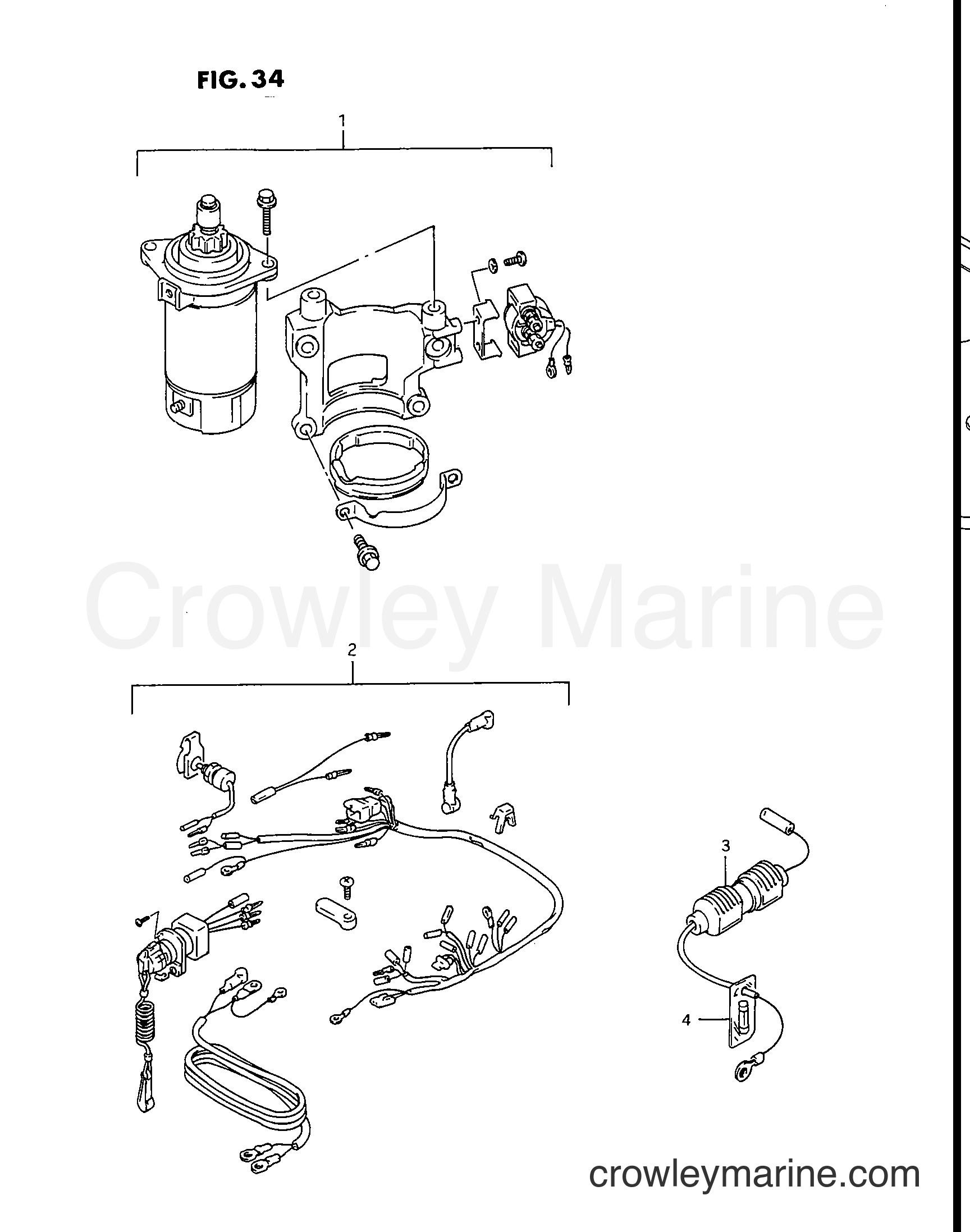 Suzuki Marine DT25C - Optional:Electrical (For Manual Starter 1)