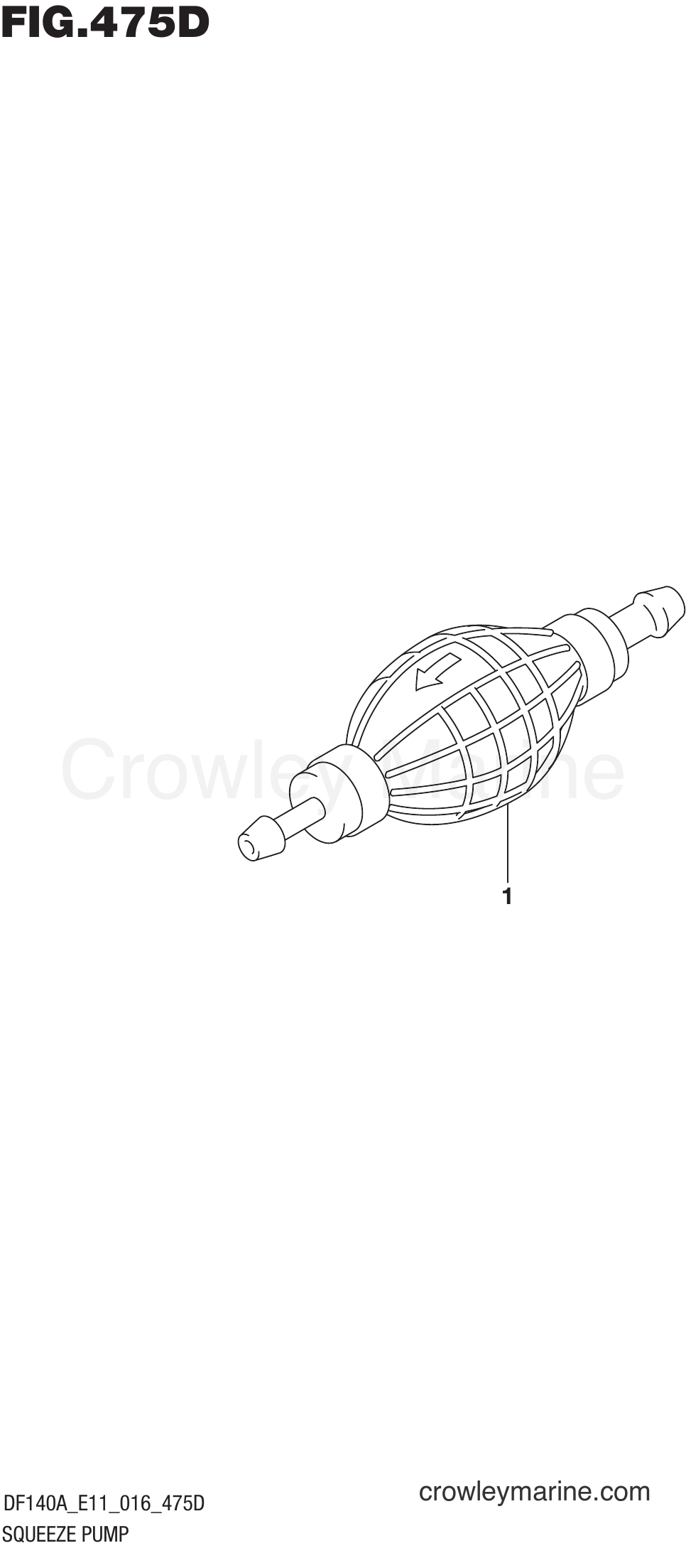 Suzuki Marine DF100AT 610001~ - SQUEEZE PUMP (DF140AT E11)