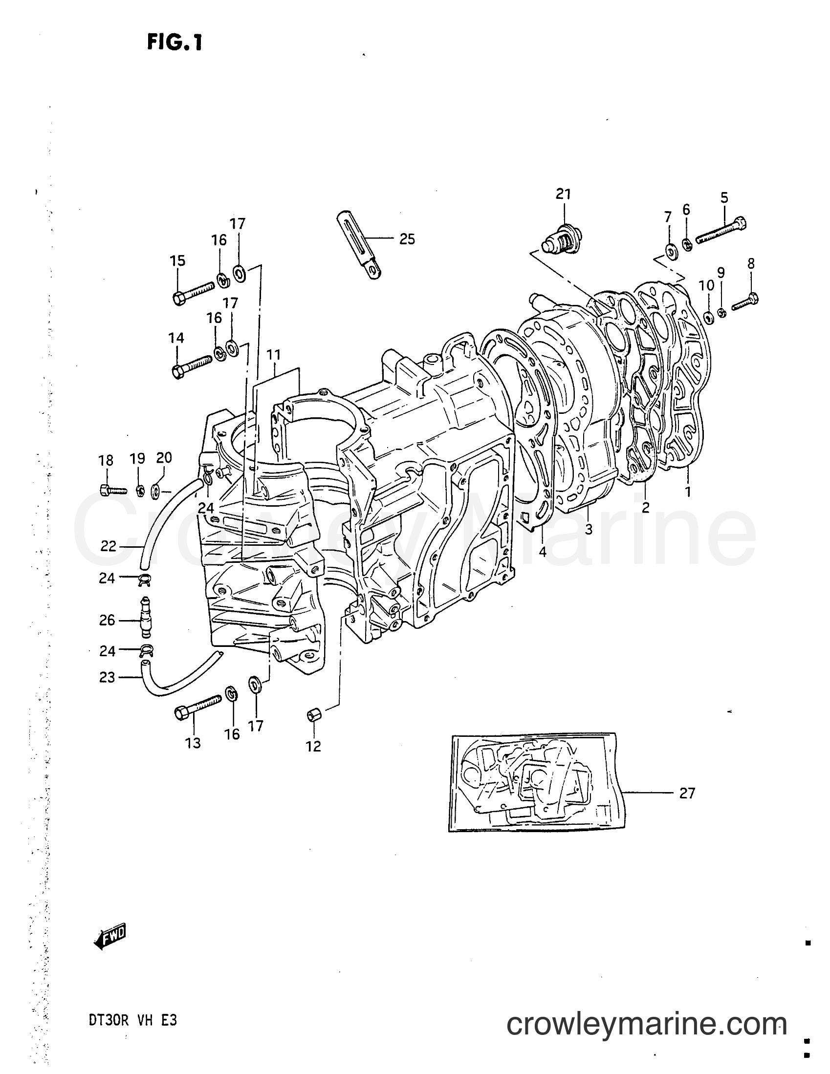 Suzuki Marine DT30 - CYLINDER