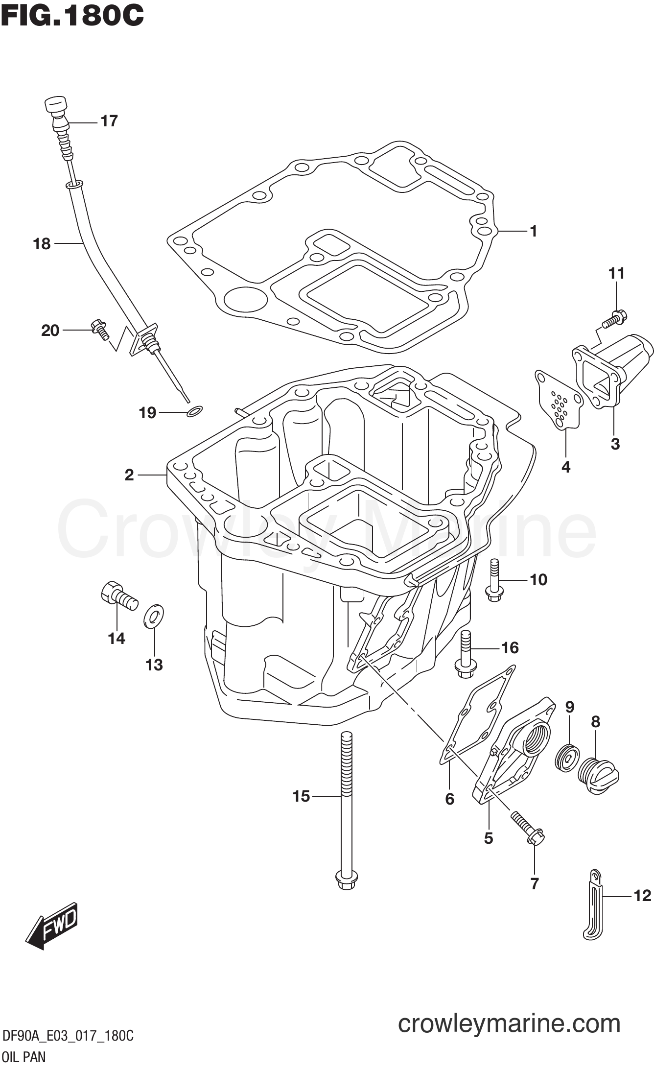 Suzuki Marine DF90A 710001~ - OIL PAN (DF90A E03)