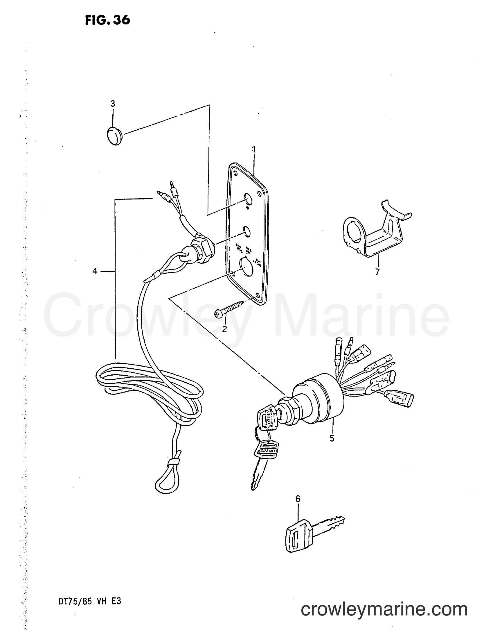 Suzuki Marine DT75 - OPT : IGNITION SWITCH