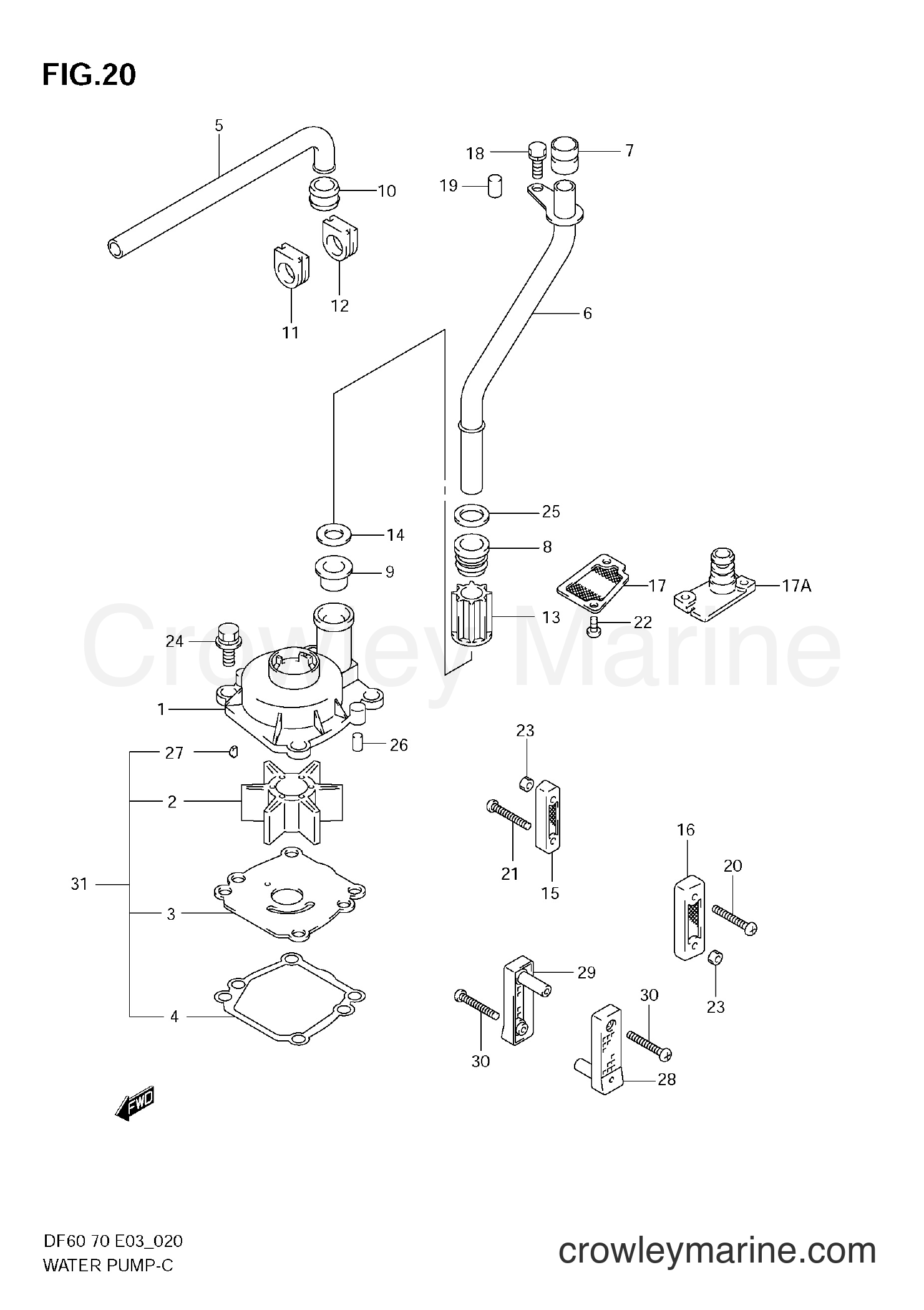Suzuki Marine DF70 - WATER PUMP