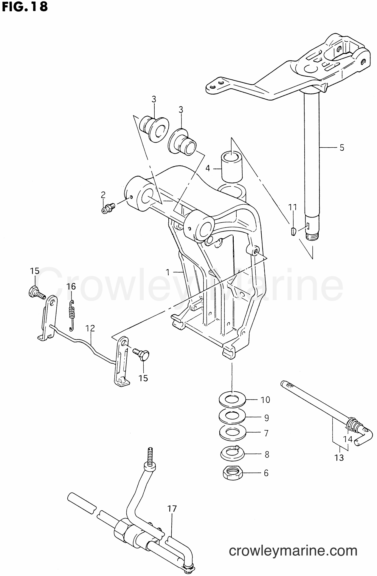 Suzuki Marine DT85 - SWIVEL BRACKET