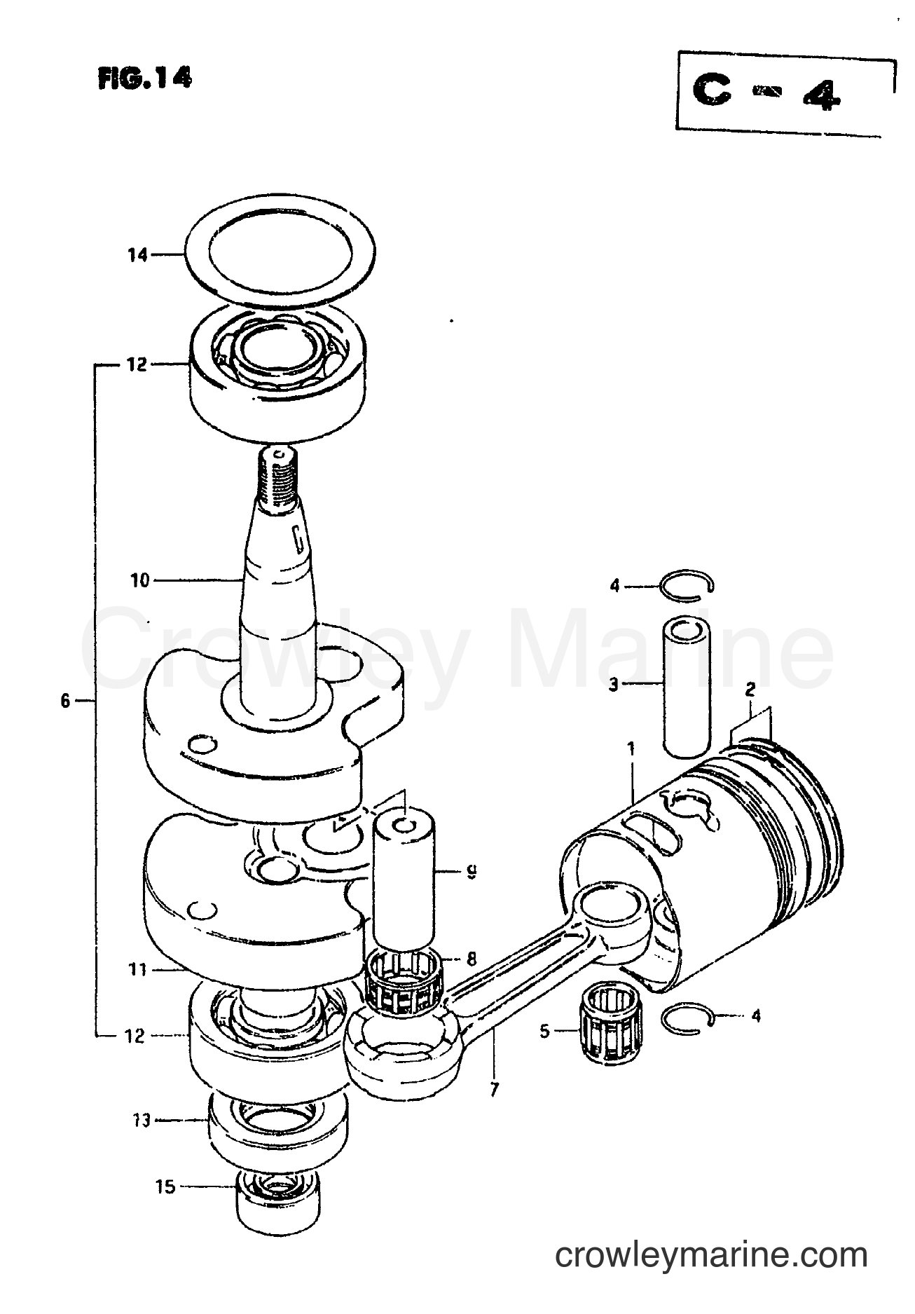 Suzuki Marine DT4.5 - CRANKSHAFT