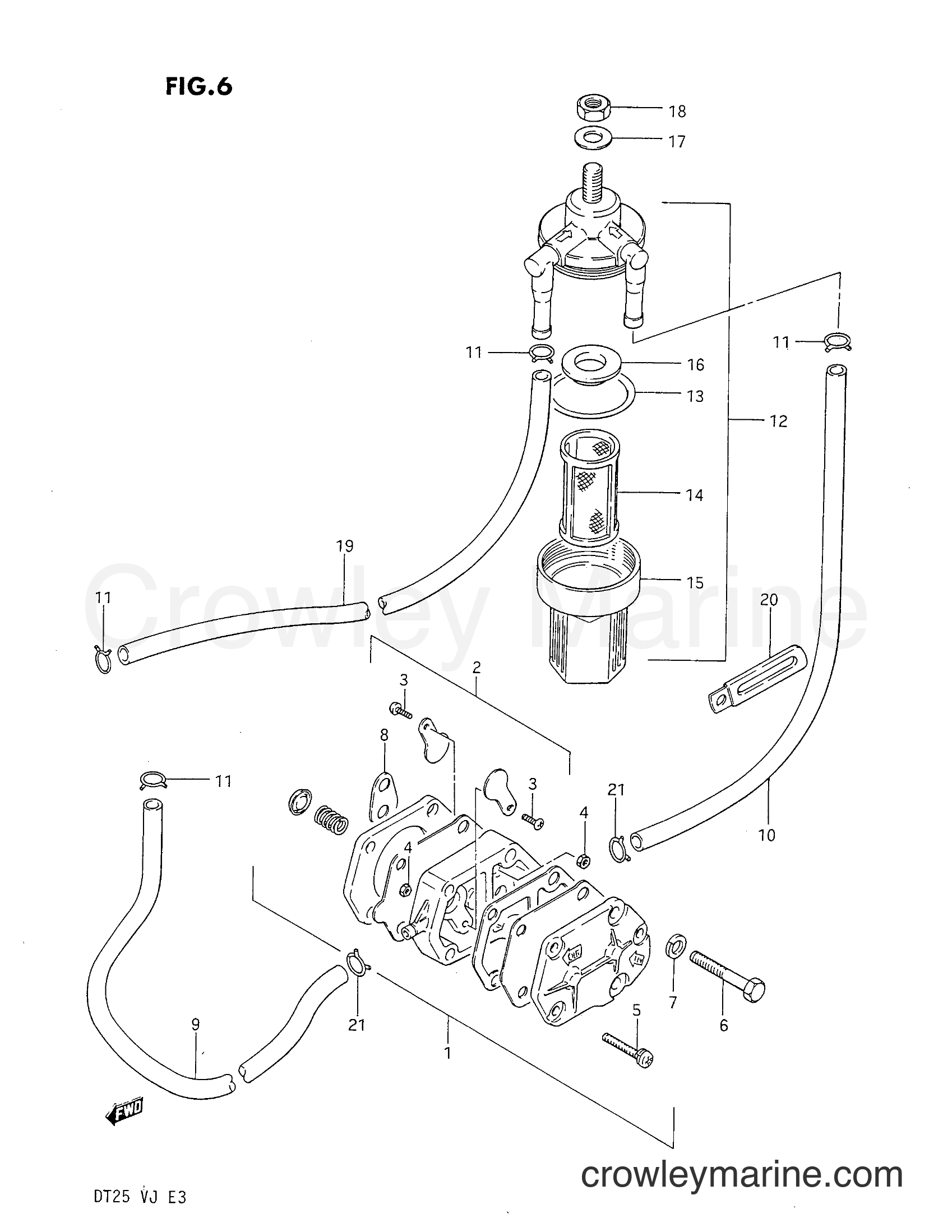 Suzuki Marine DT25 - FUEL PUMP