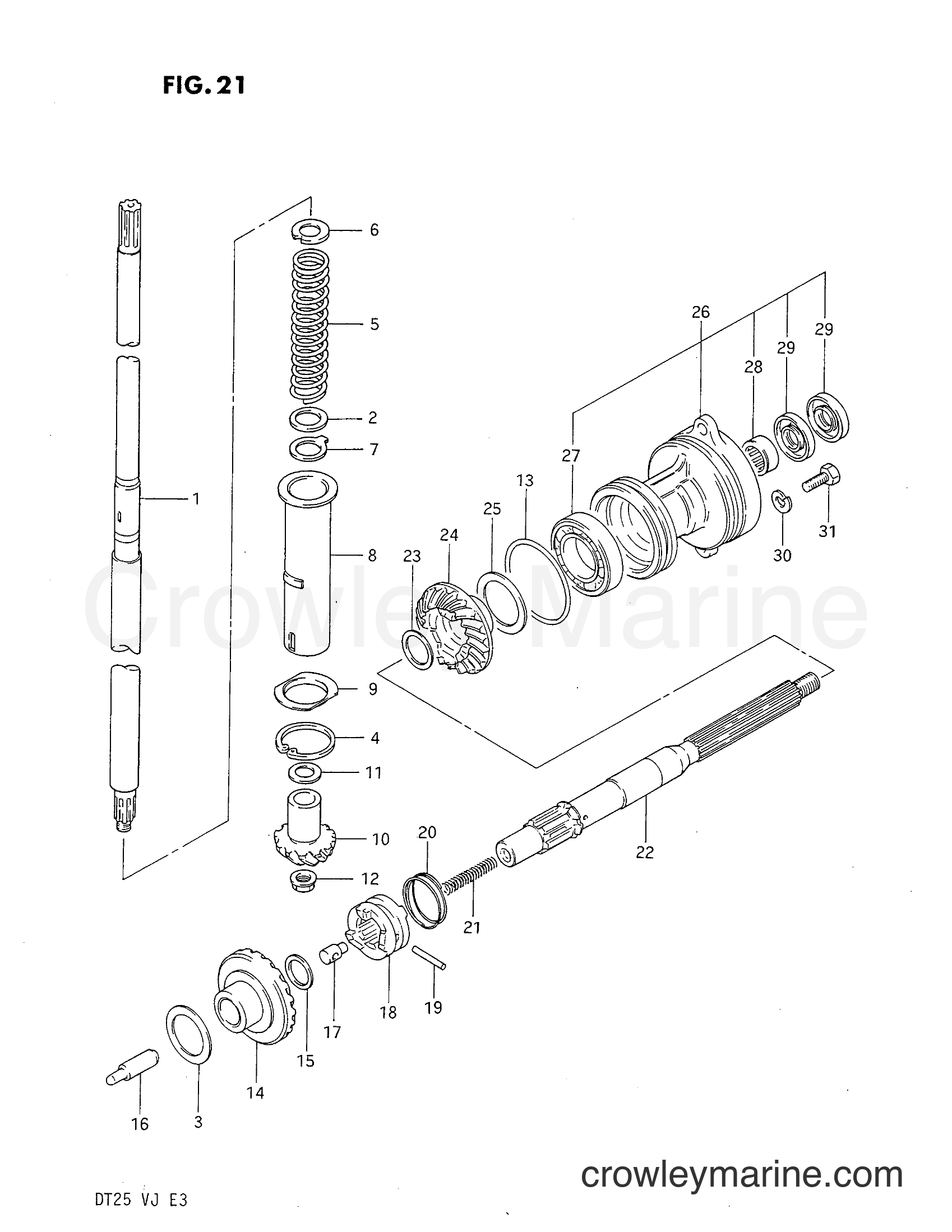 Suzuki Marine DT25 - TRANSMISSION