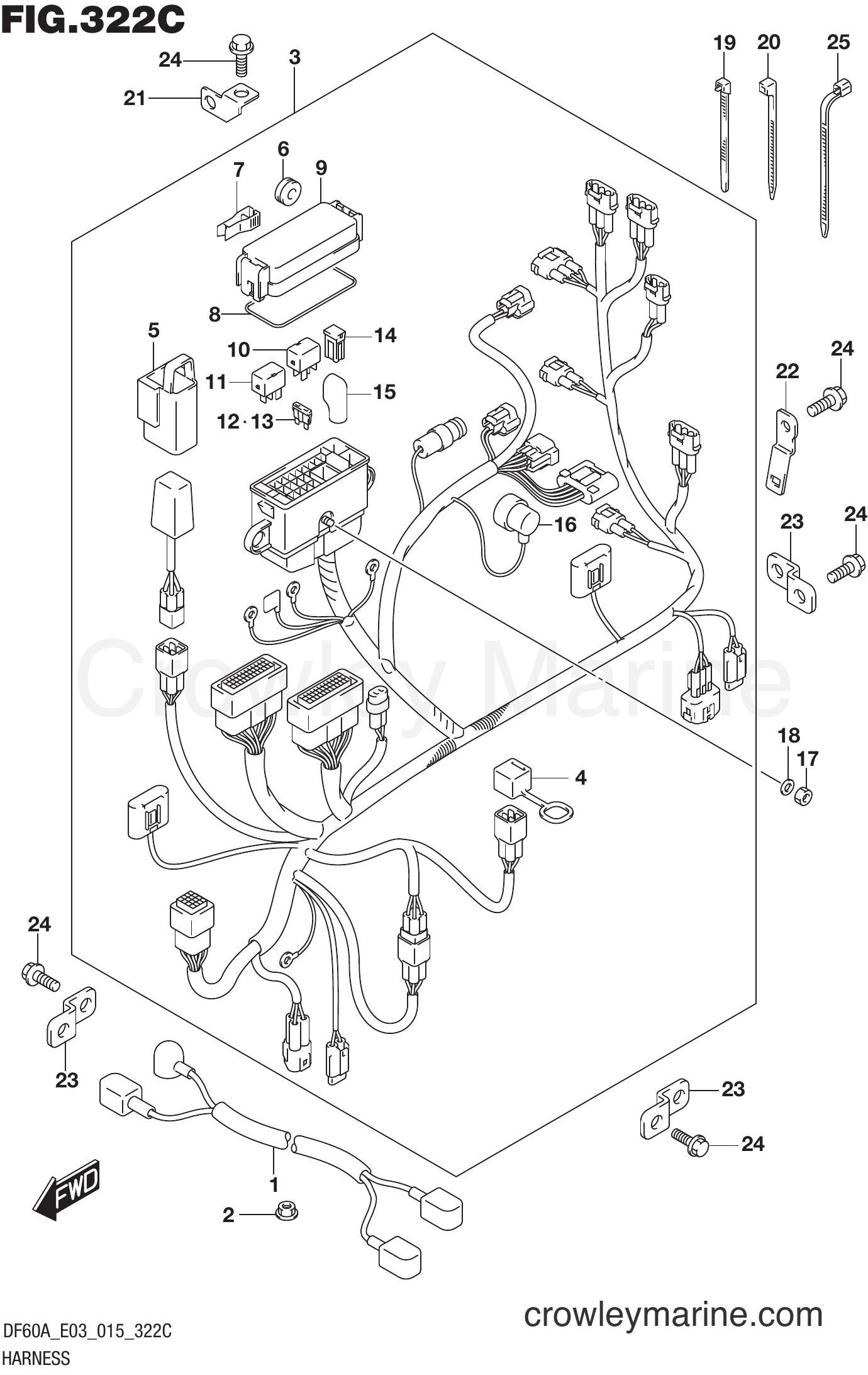 Suzuki Marine DF60AT 510001~ - HARNESS (DF60A E03)
