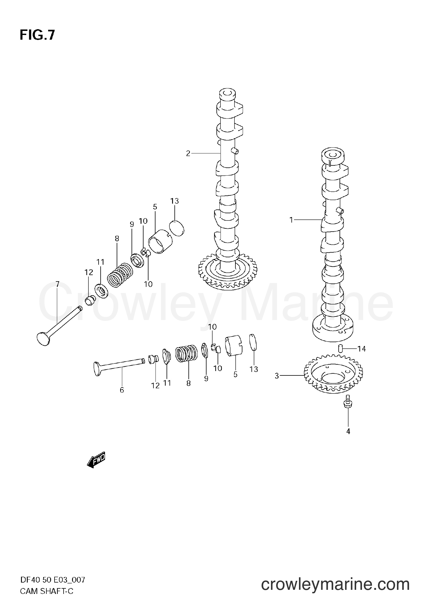 Suzuki Marine DF50 - CAMSHAFT