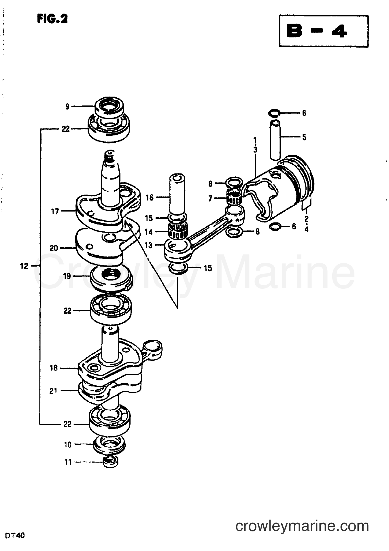 Suzuki Marine DT35 - CRANKSHAFT